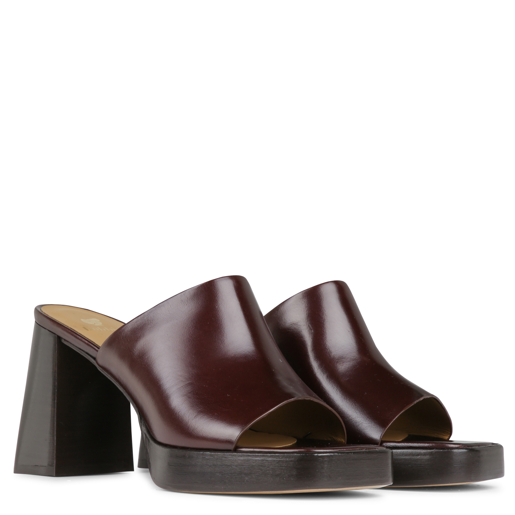 Hoge leren muiltjes BOBBIES Bruin