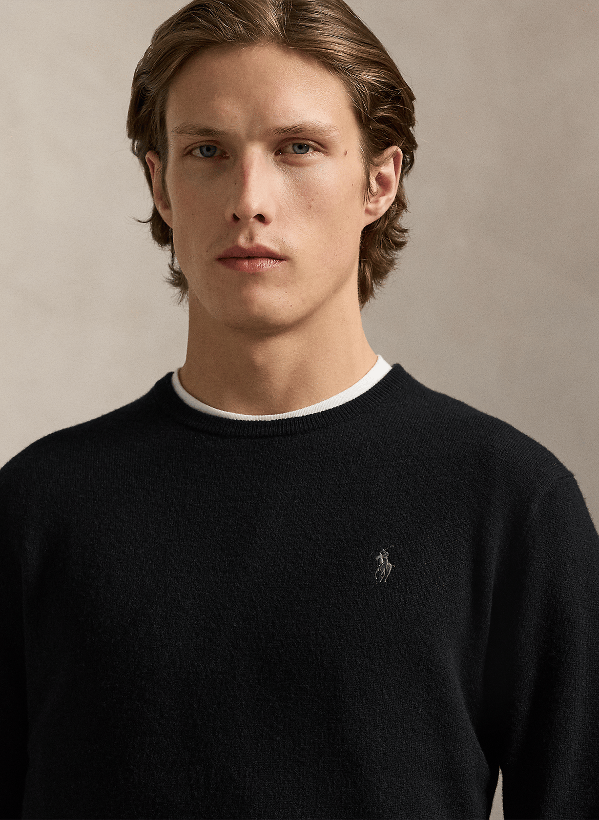 Pull col rond en laine POLO RALPH LAUREN Noir