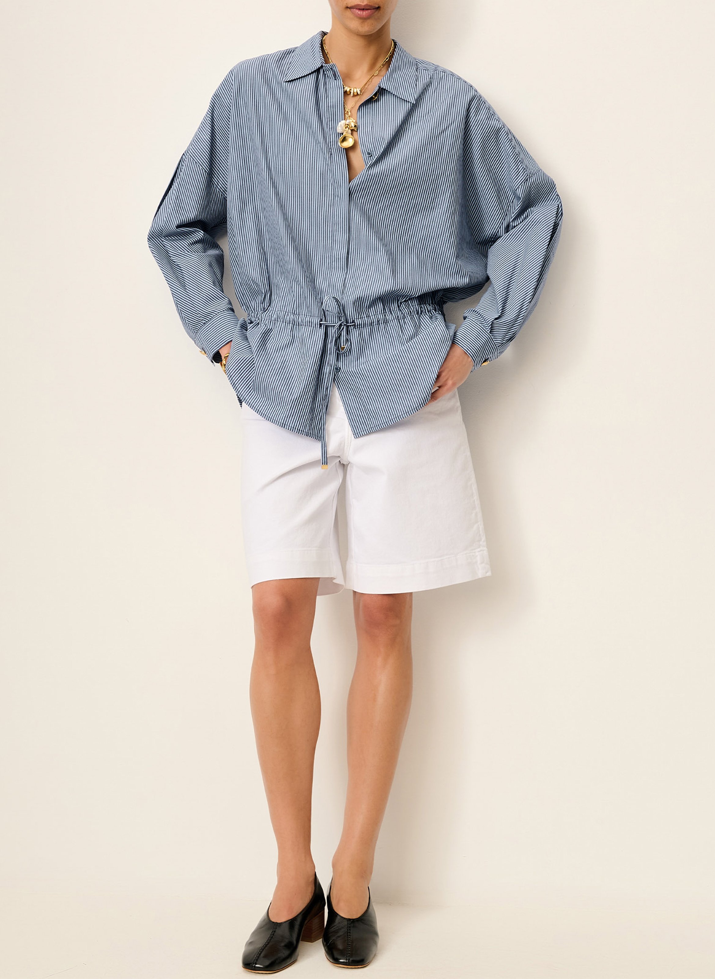 Baumwoll-Bluse SESSUN Blau