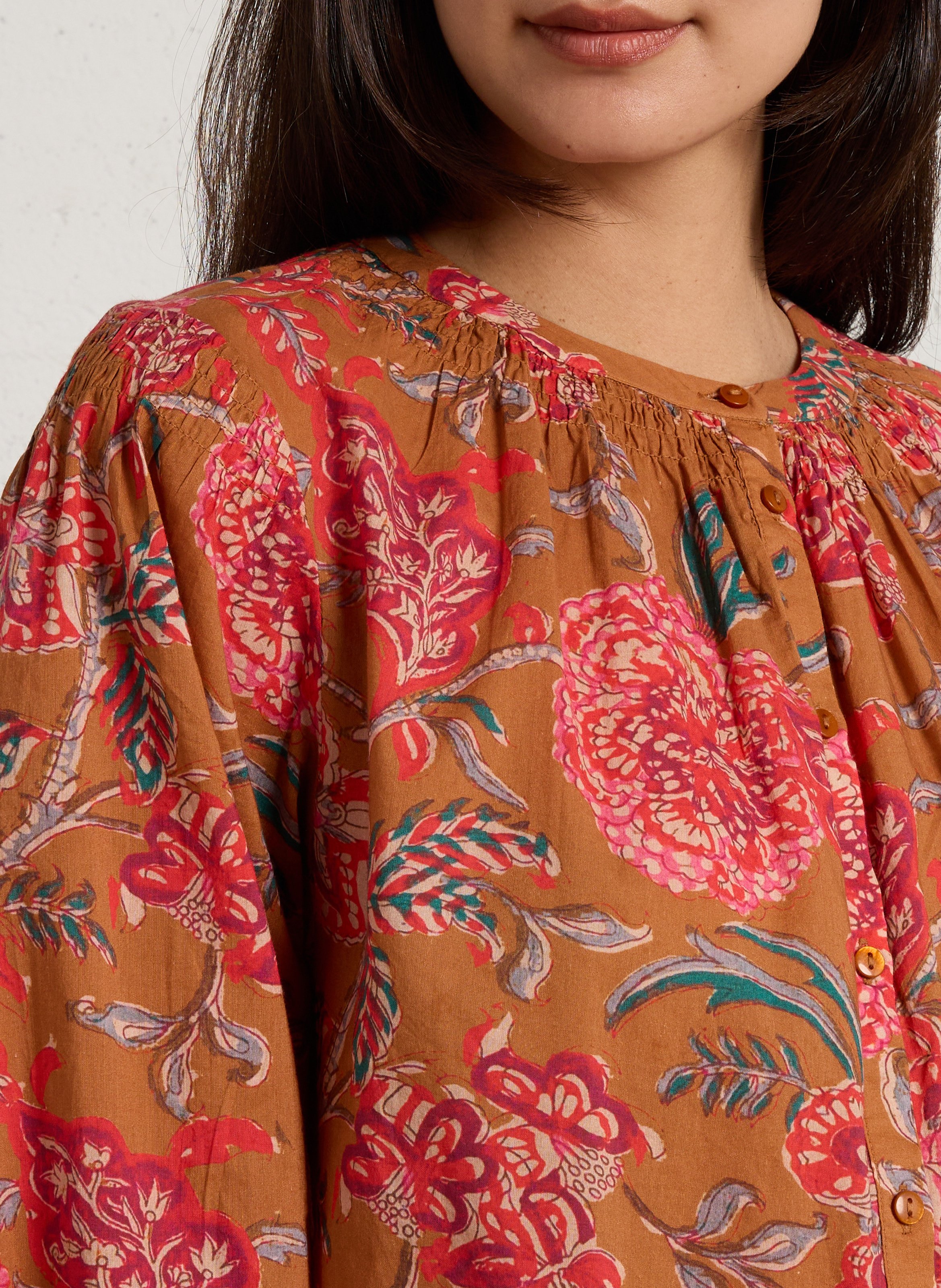 Chemise ample en coton MAISON 123 Orange