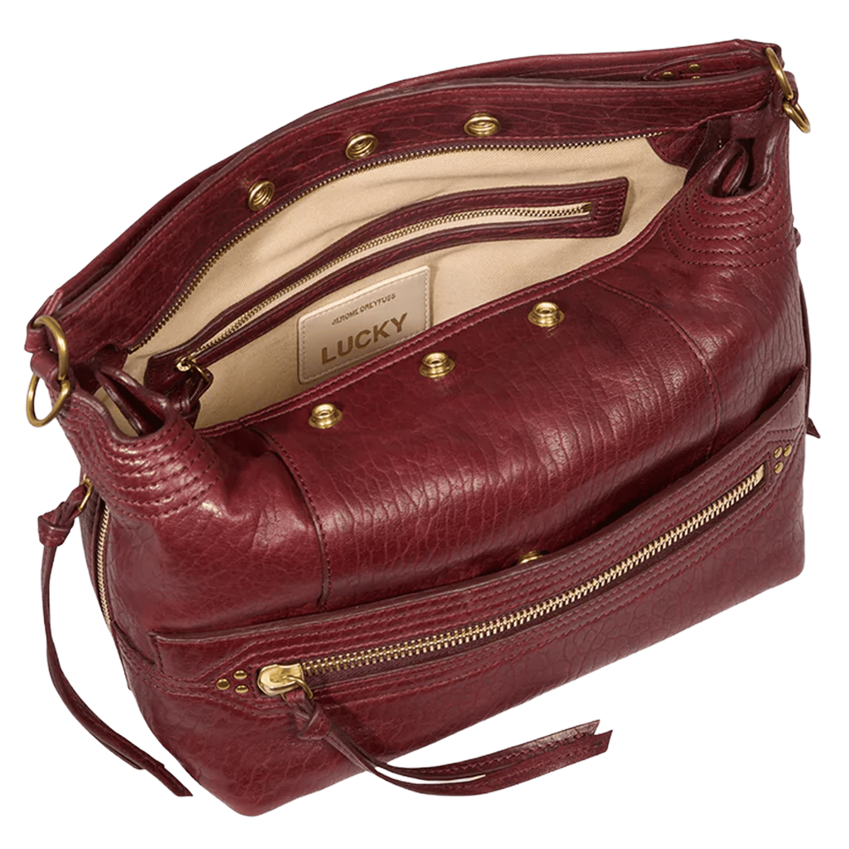 Leather handbag JEROME DREYFUSS Red