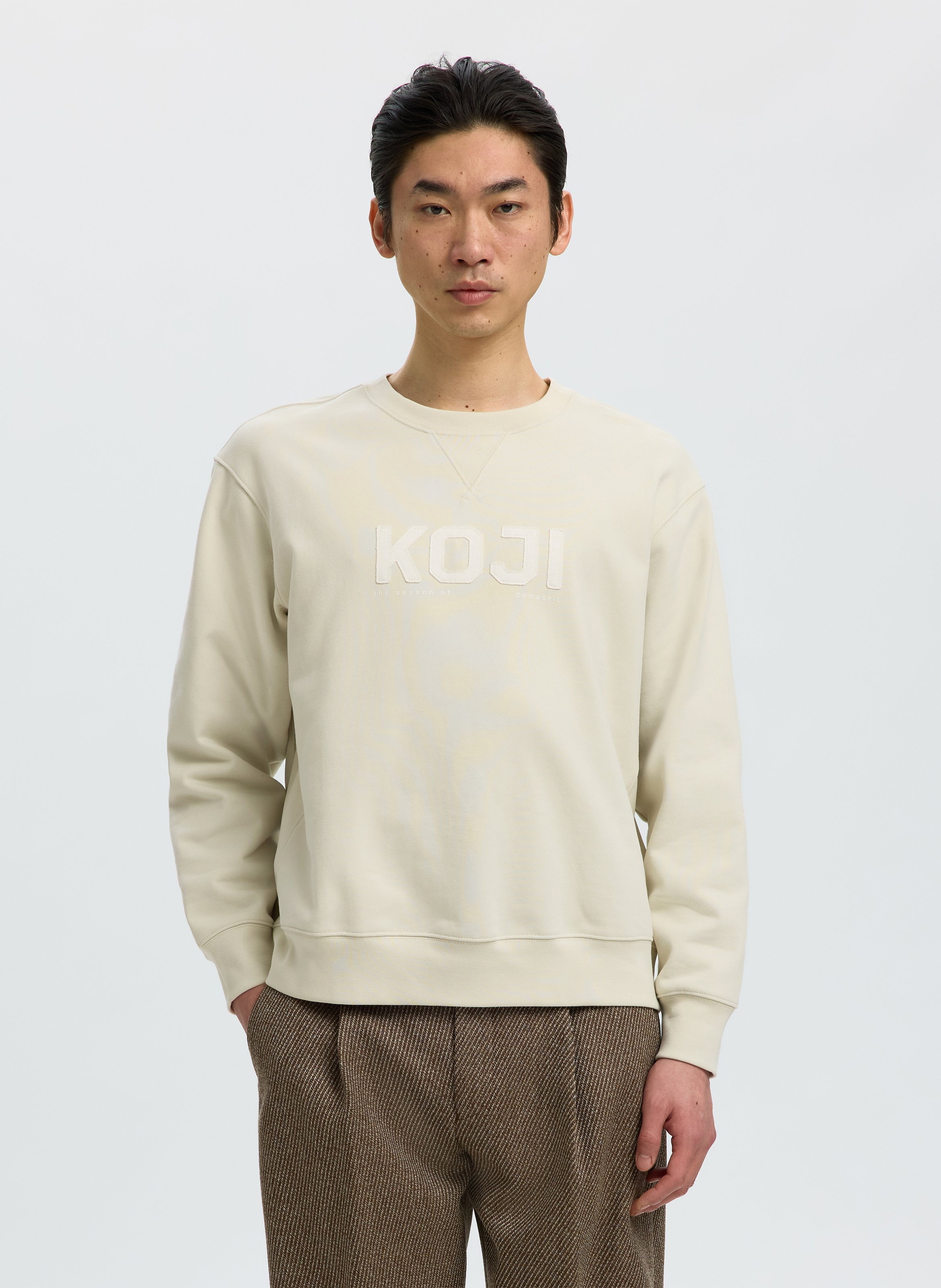 Rechte sweater met ronde hals en borduursel SELECTED
