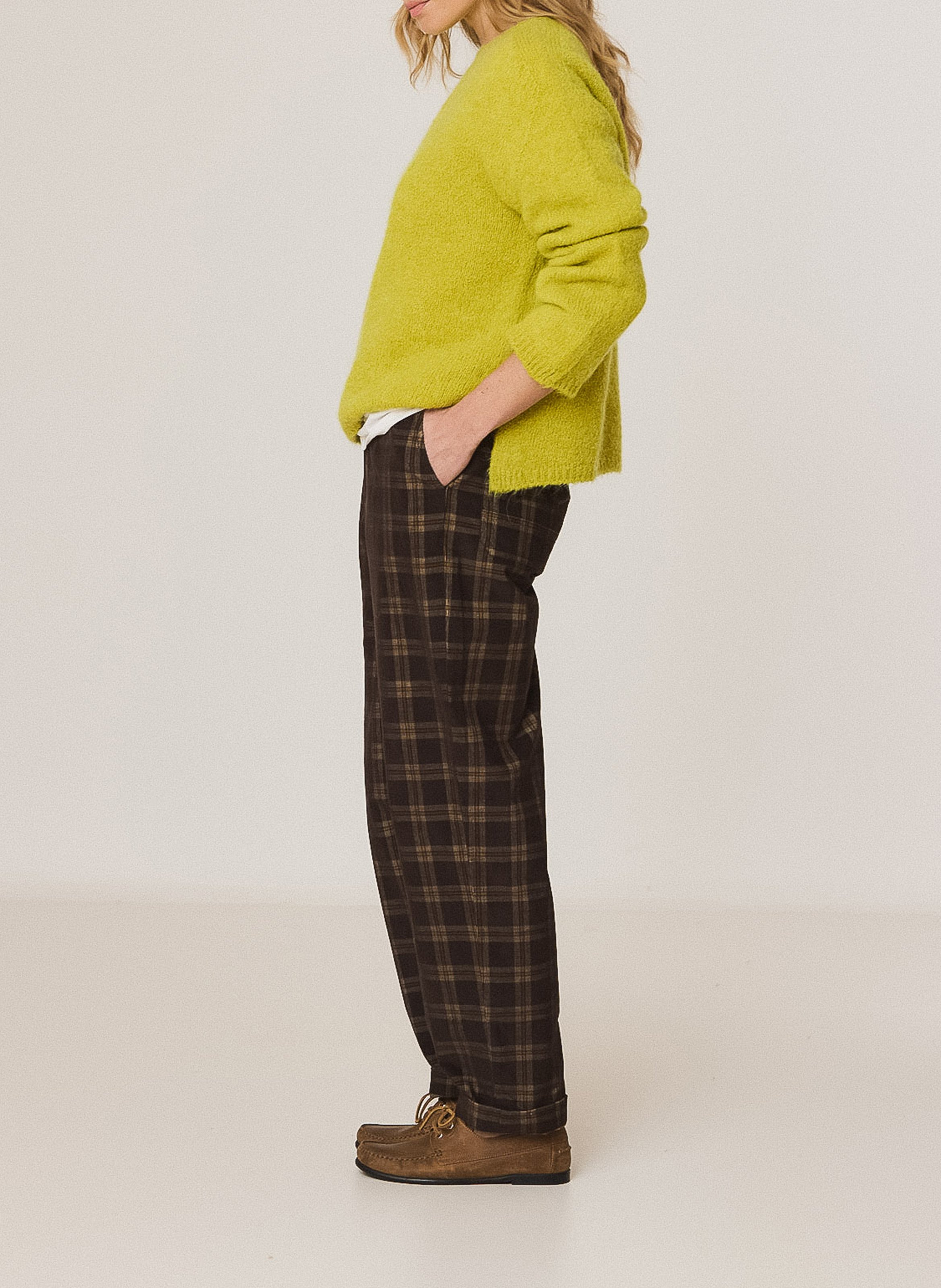 Pull droit col rond INDI & COLD Vert