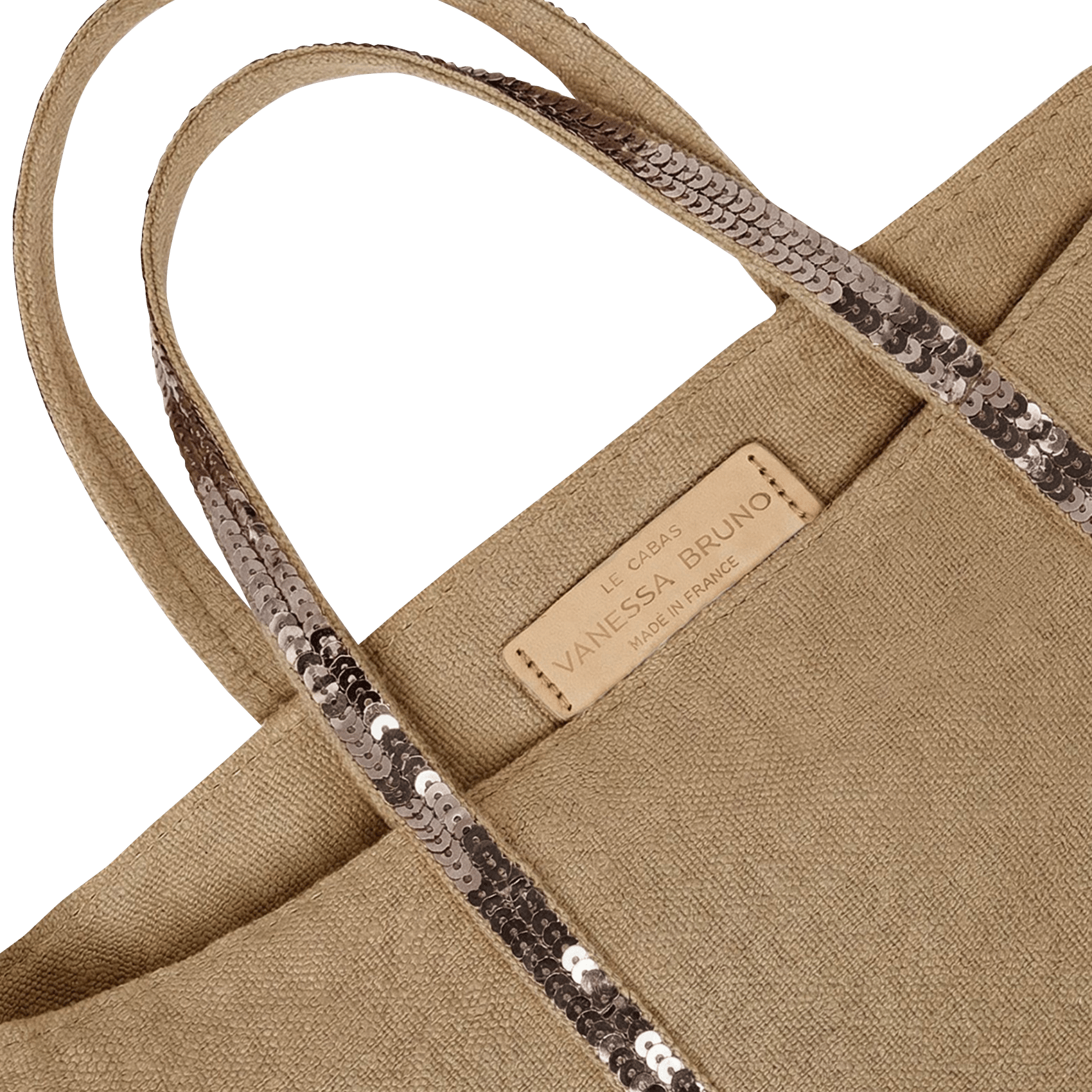 Sac cabas S à sequins en lin  | Beige VANESSA BRUNO Femme