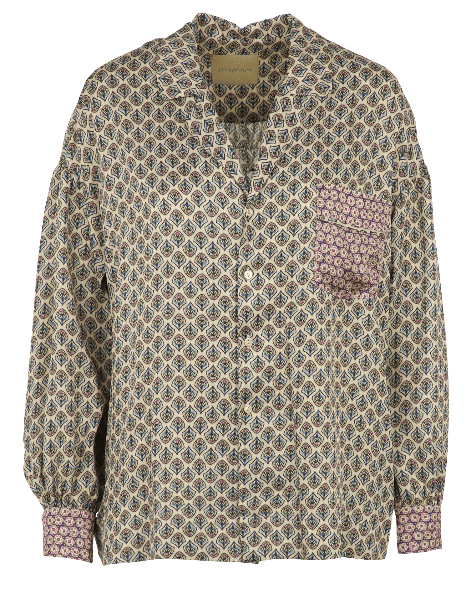 Tailored collar straight printed shirt MOMONI Multicolored