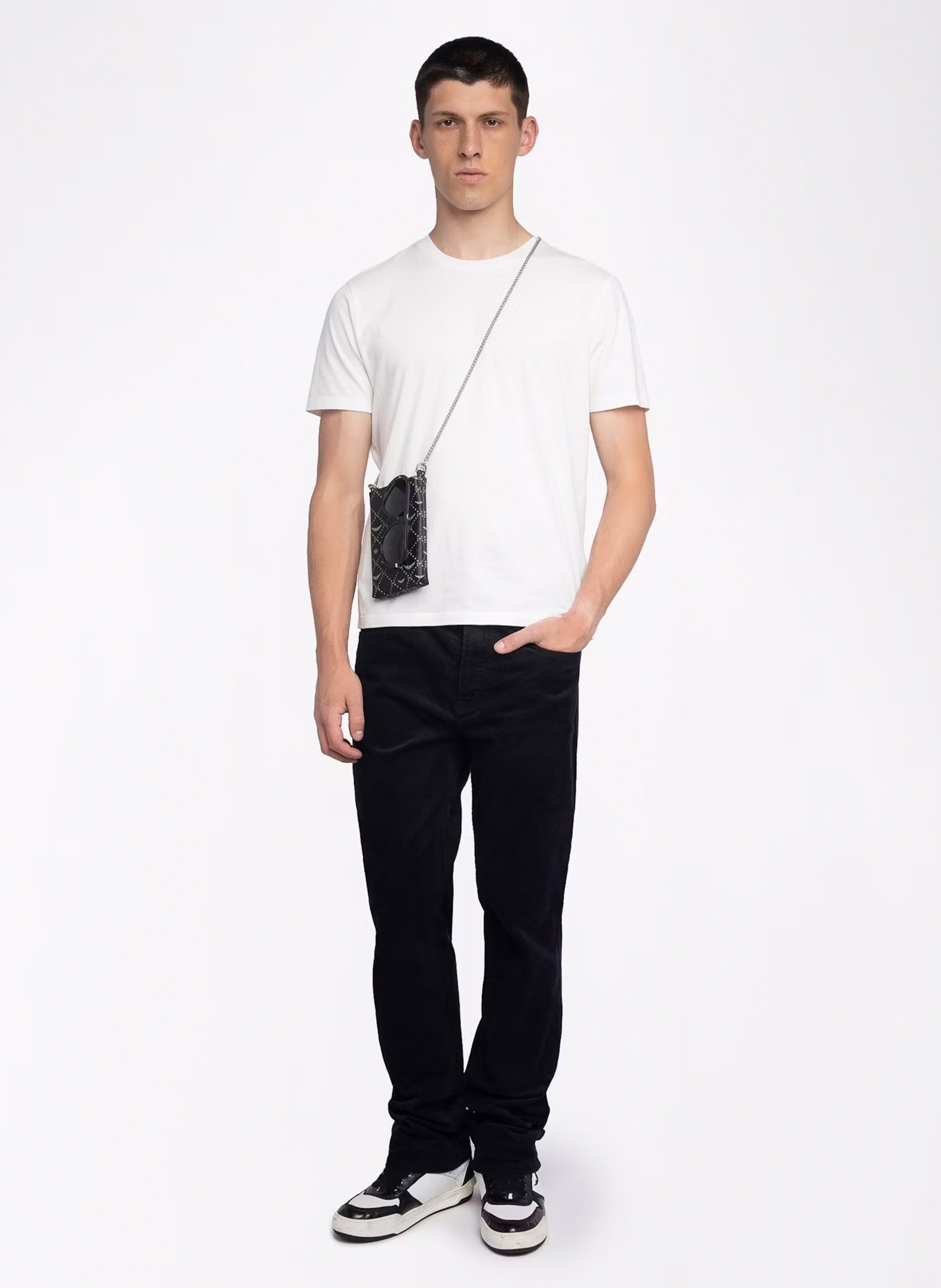 Tee-shirt col rond en coton ZADIG&VOLTAIRE Blanc