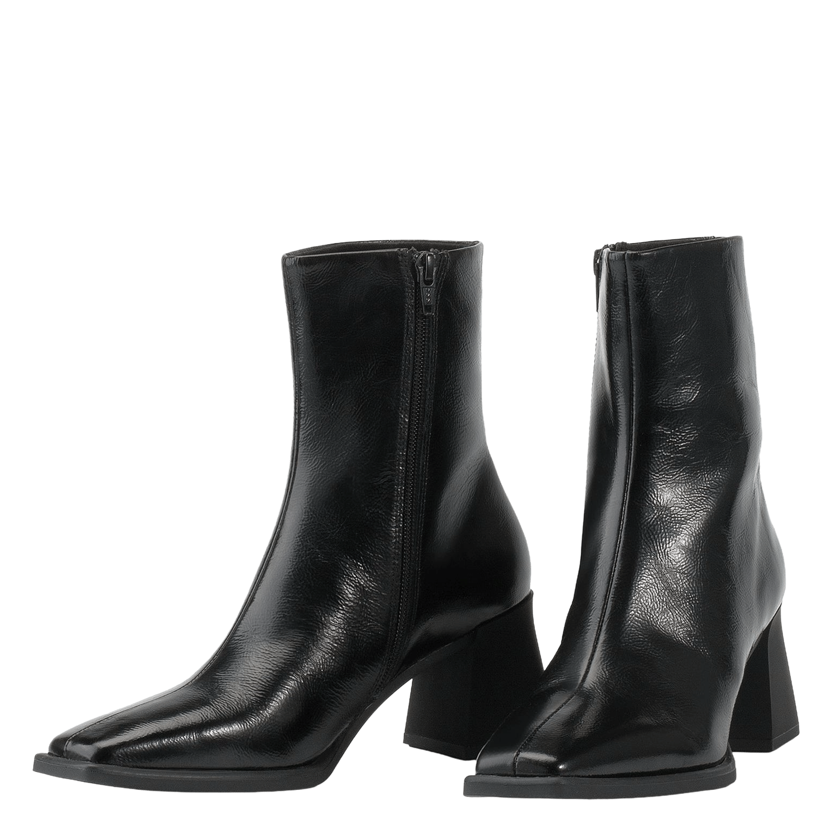 Heeled leather mid-calf boots VAGABOND Black