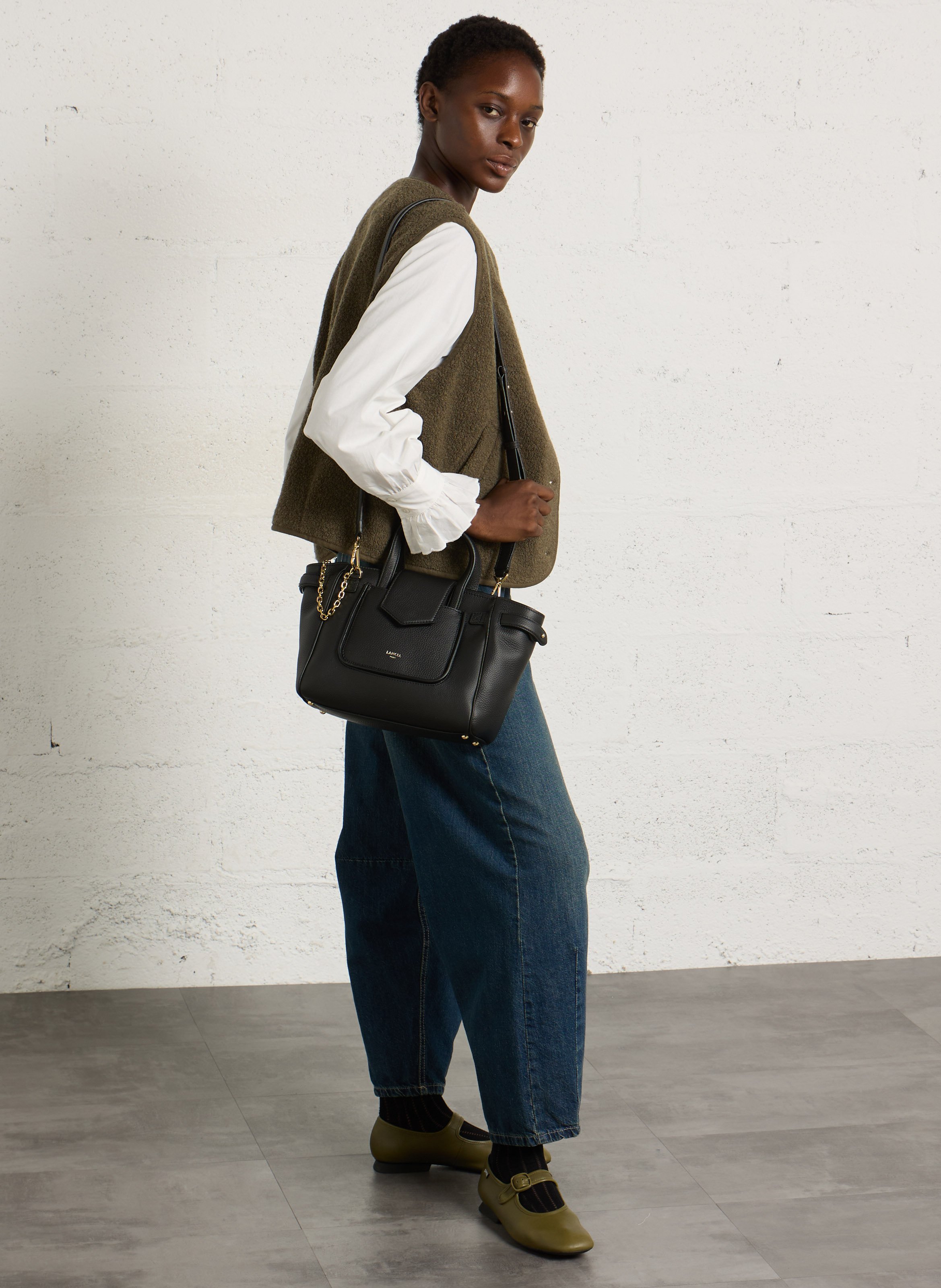 Leren handtas LANCEL Zwart