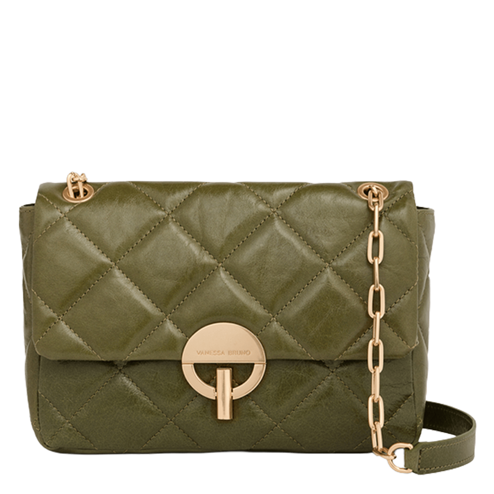 Leather shoulder bag VANESSA BRUNO Green