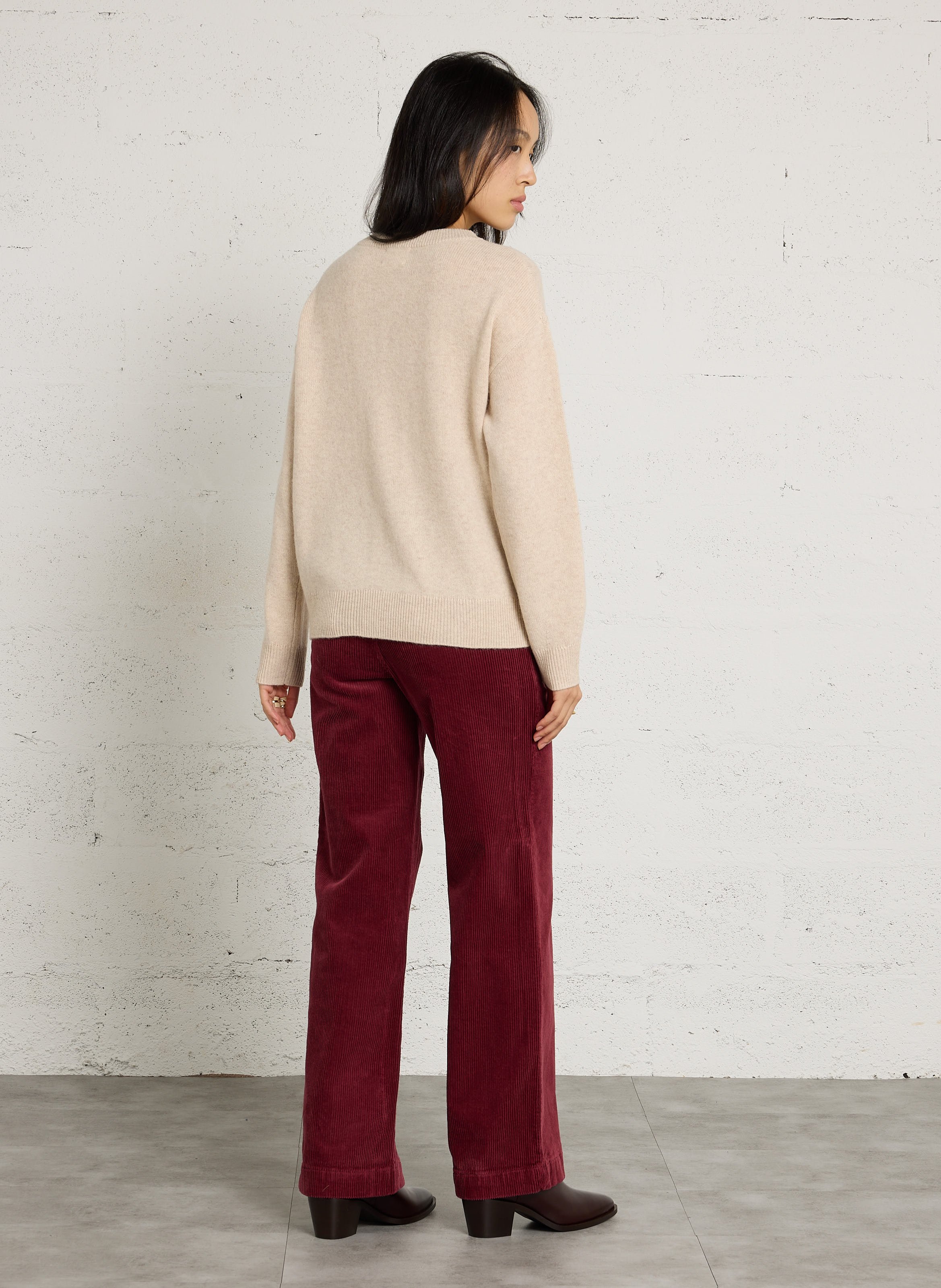 Oversized wollen trui MAISON 123 Wit
