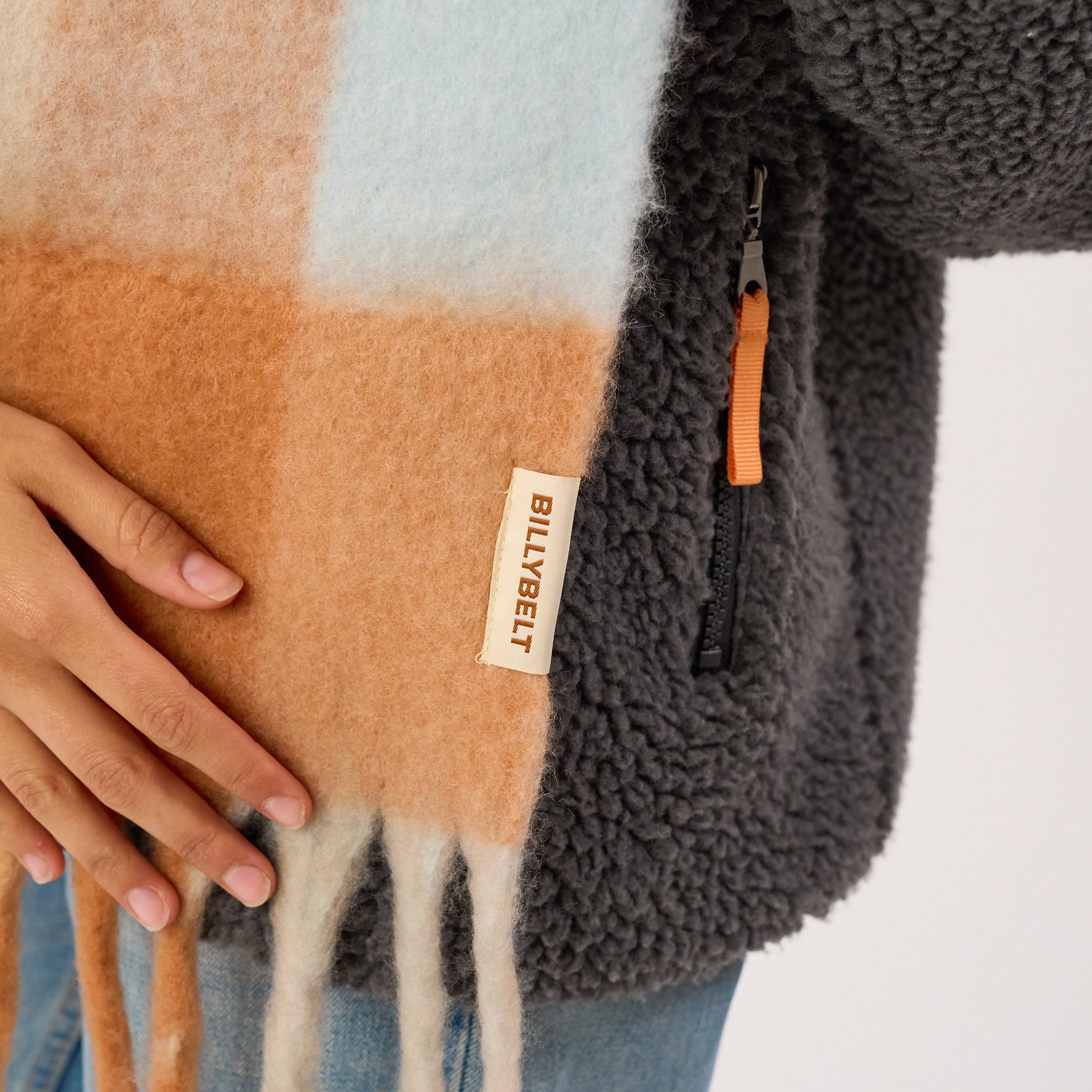 Regular wool scarf BILLYBELT Orange