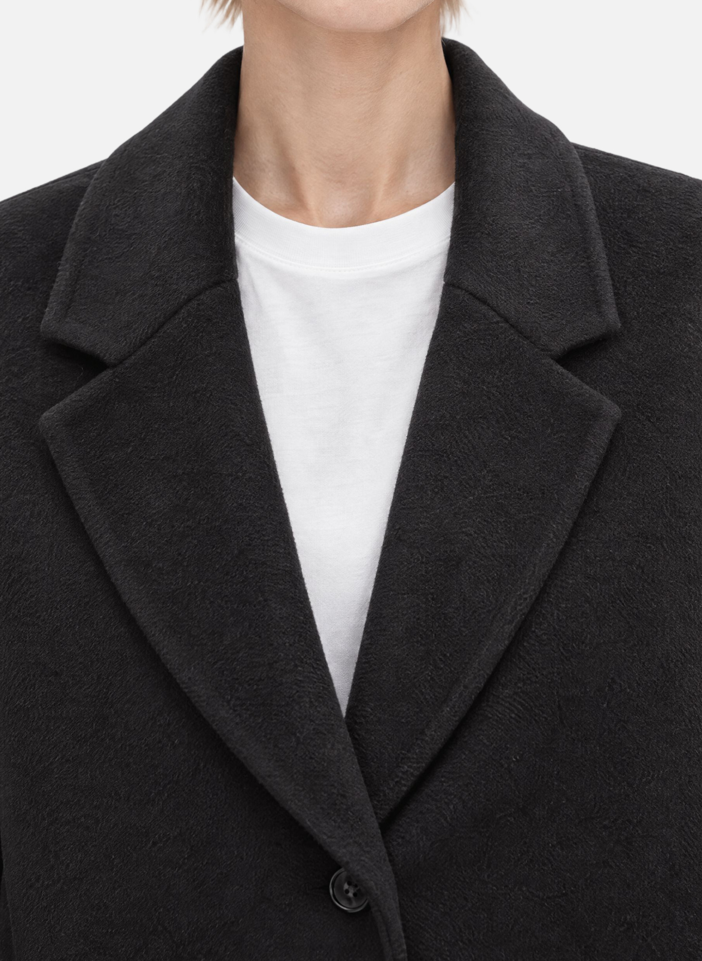 Double-faced wool blend coat THE KOOPLES Black