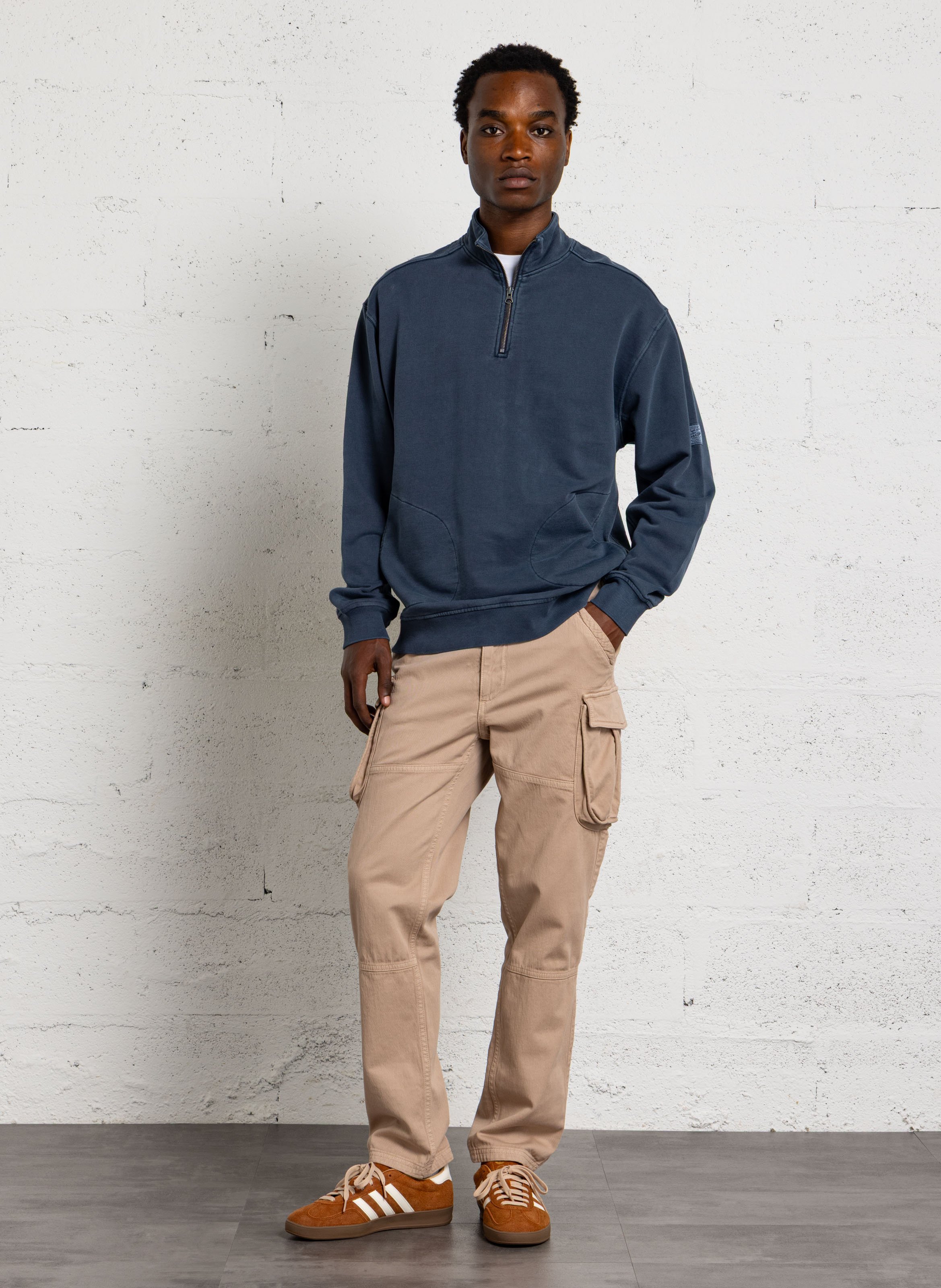 Wijd katoenen sweatshirt PEPE JEANS Blauw