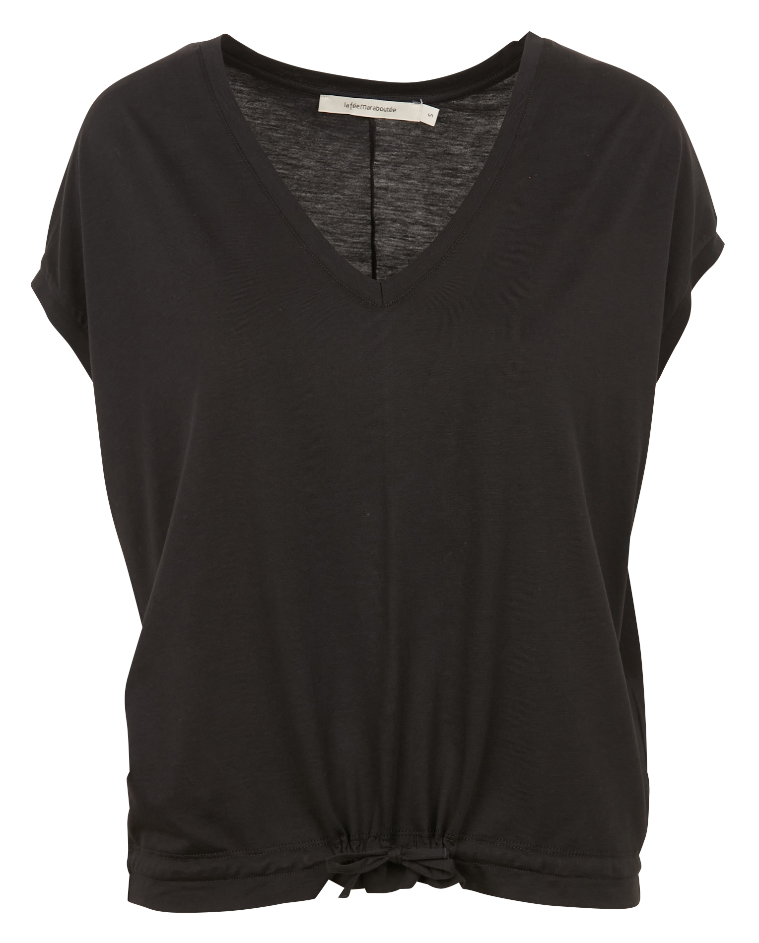 Tee-shirt fluide en coton mélangé  LA FEE MARABOUTEE Noir