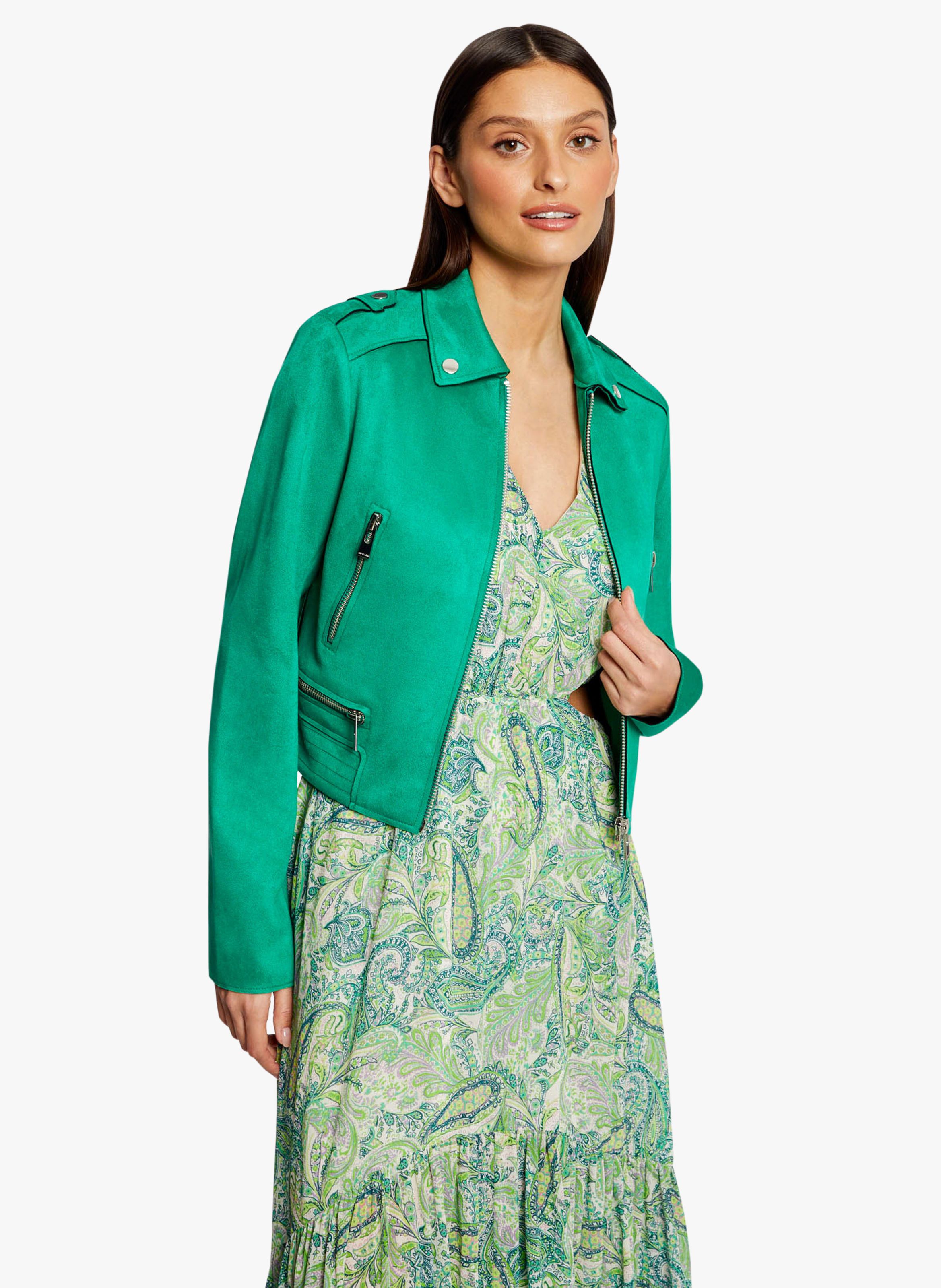 Veste suedine verte online femme