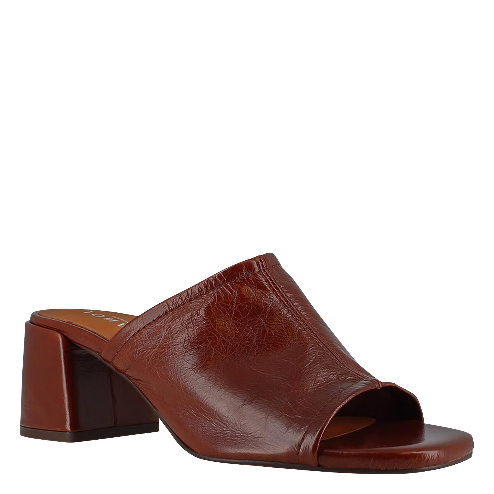 Mules à talon en cuir JONAK Marron