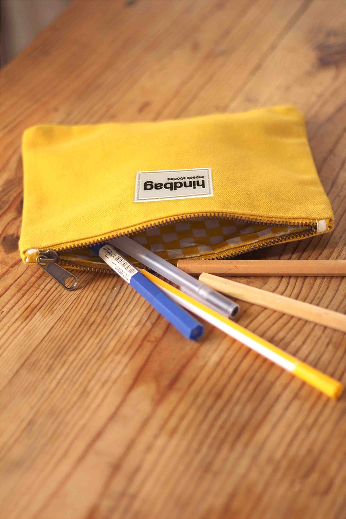 Cotton clutch bag Yellow