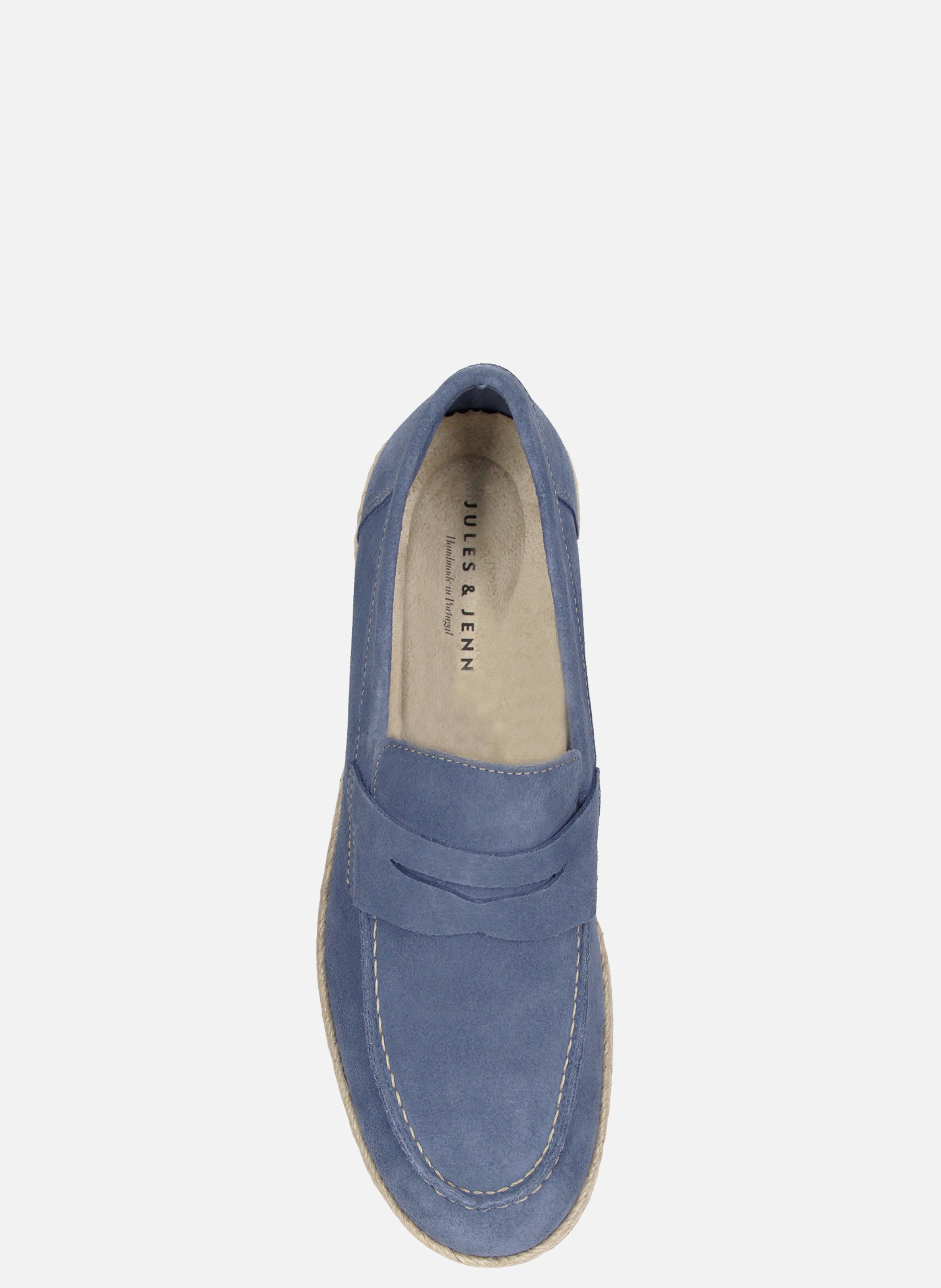 Suede leather espadrille loafers JULES & JENN Blue