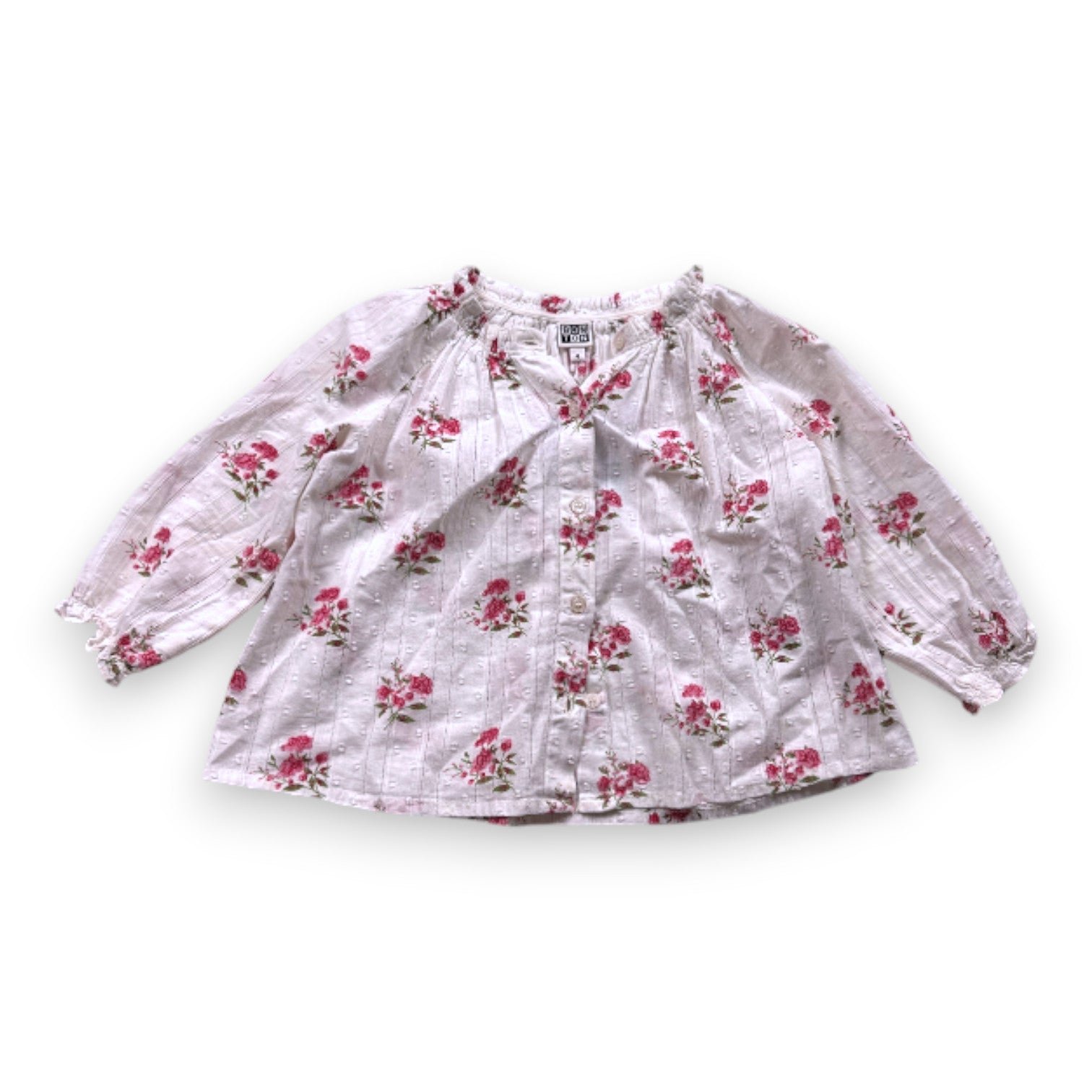 White child's blouse - 4 years BONTON - Seconde Main White