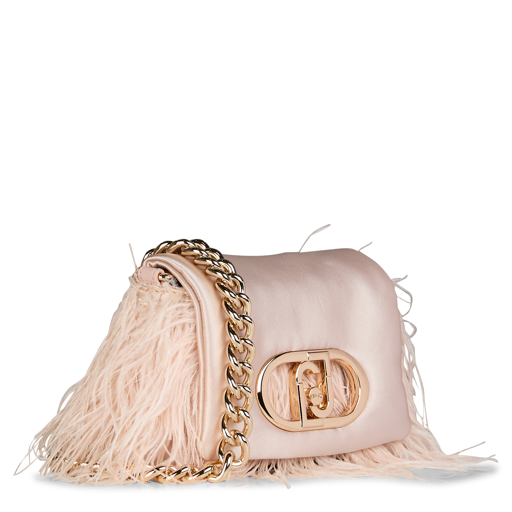 Sac porté épaule avec plume  LIU JO Rose