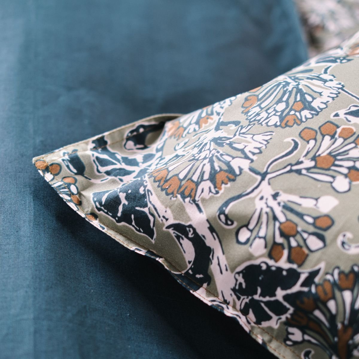 Printed cotton bed set TODAY LINGE DE MAISON Blue