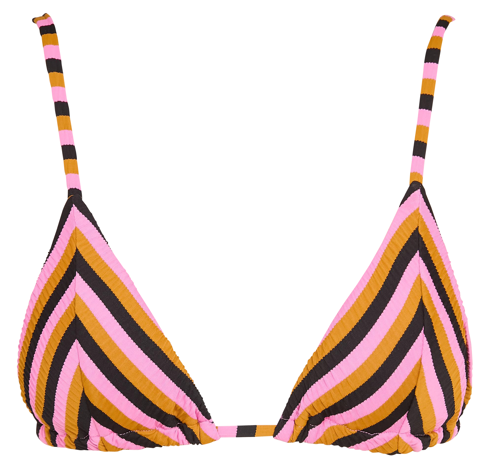 Ribbed patterned bikini top Multicolored