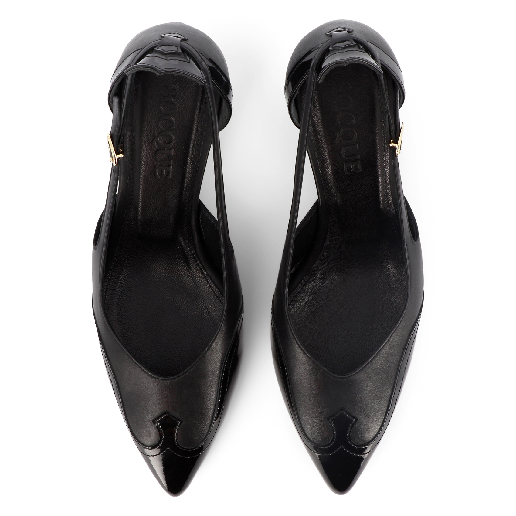 Escarpins en cuir SOCQUE PARIS Noir