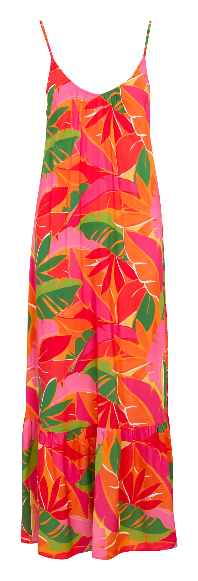 Lange jurk met print LA PETITE ETOILE Rood