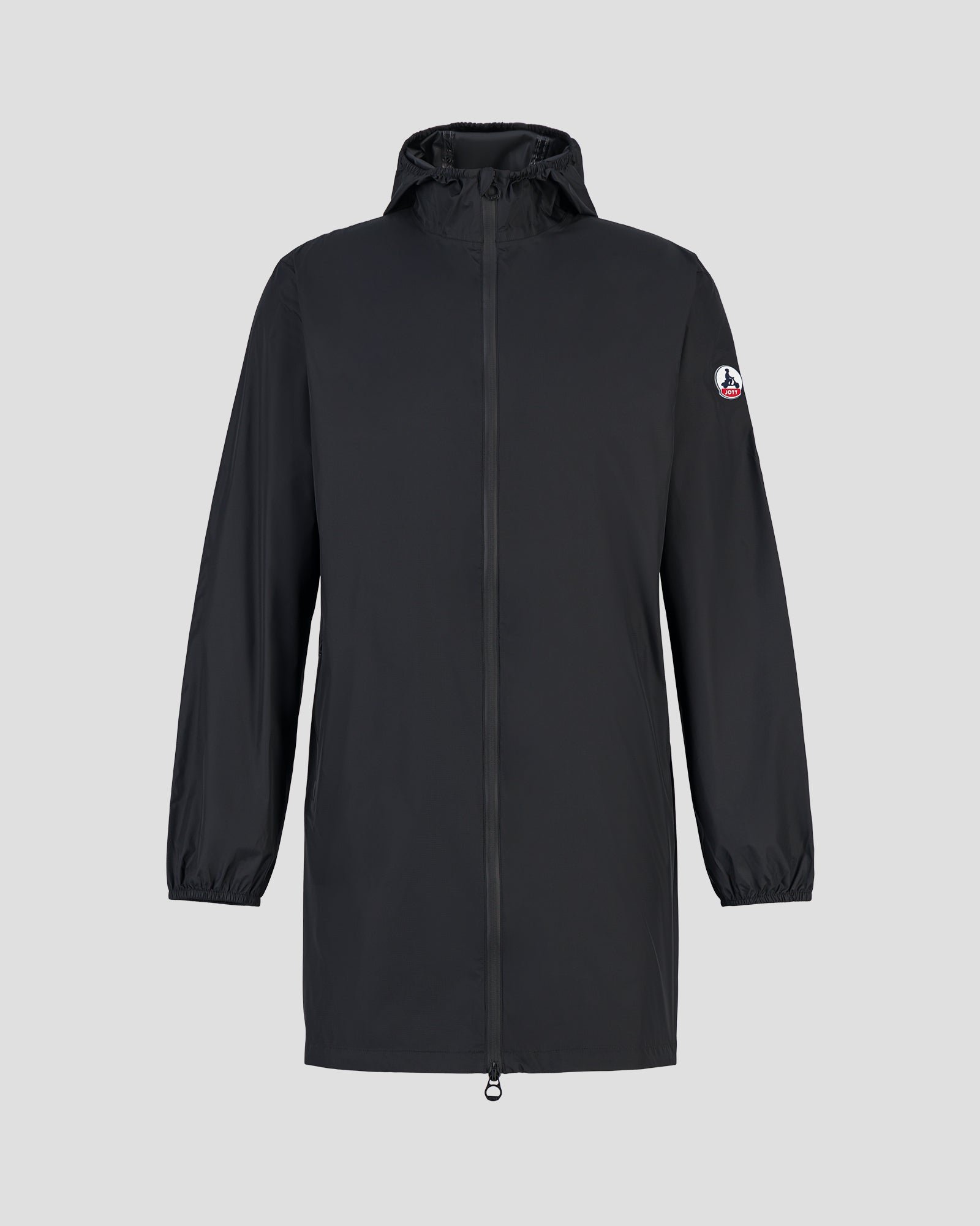 Long packable hooded raincoat Oban JOTT Black