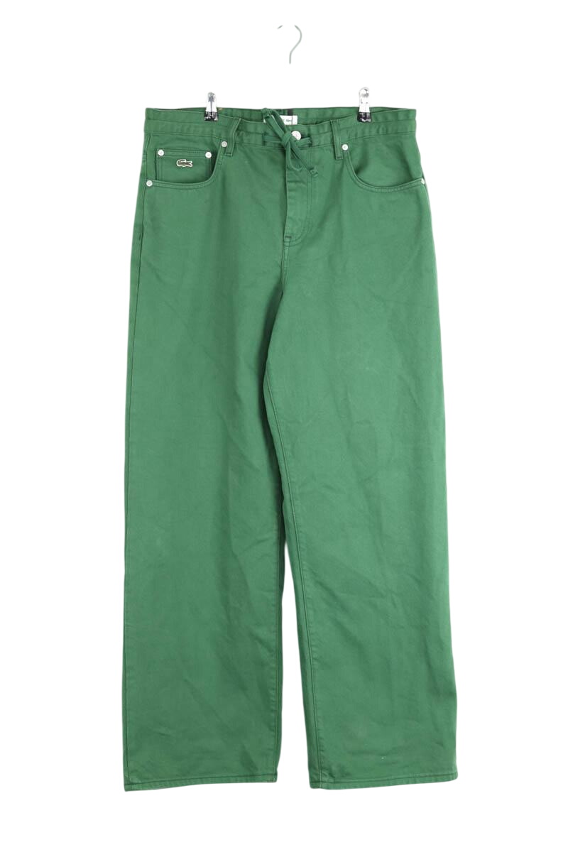 Cotton straight jeans LACOSTE - SECONDE MAIN Green
