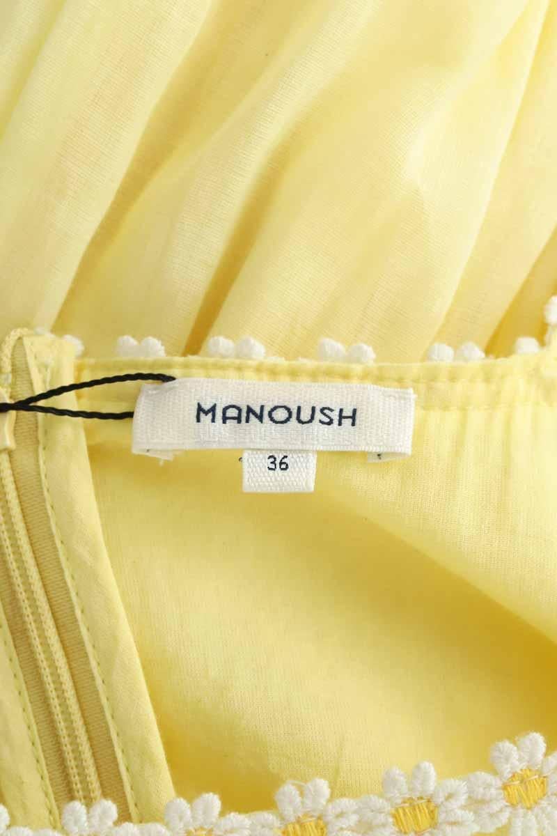 Cotton dress Manoush - Seconde Main Yellow