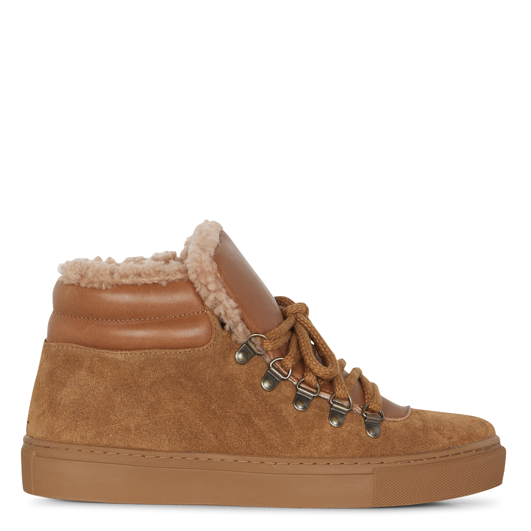 Hoge sneakers van leermix MAISON TOUFET Beige
