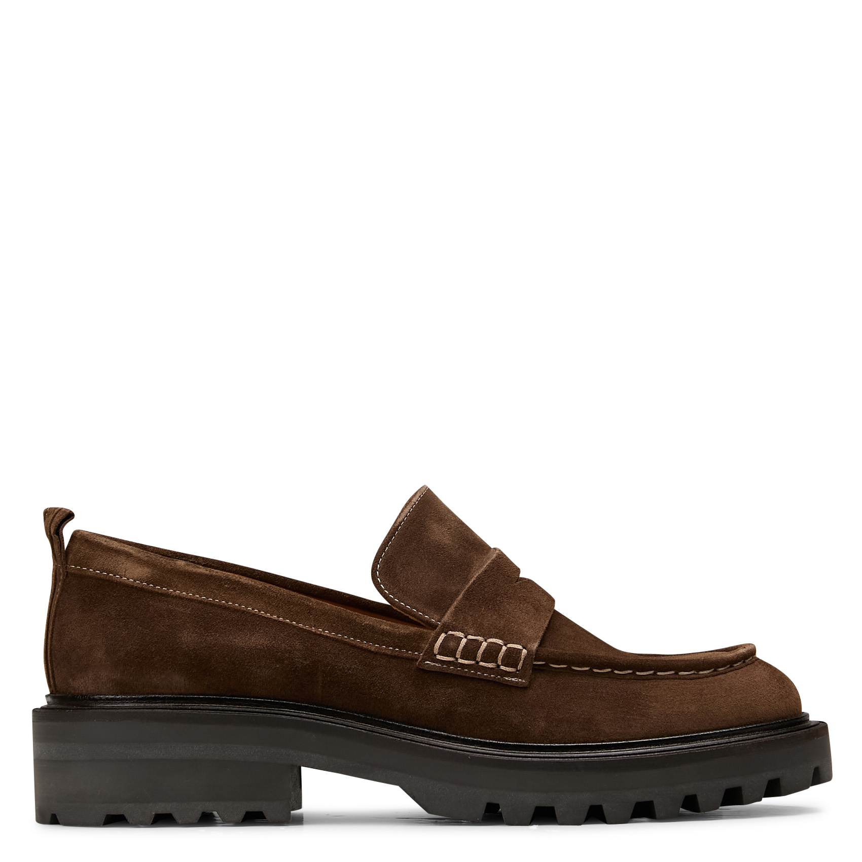 Effen suède leren mocassins BILLI BI Bruin