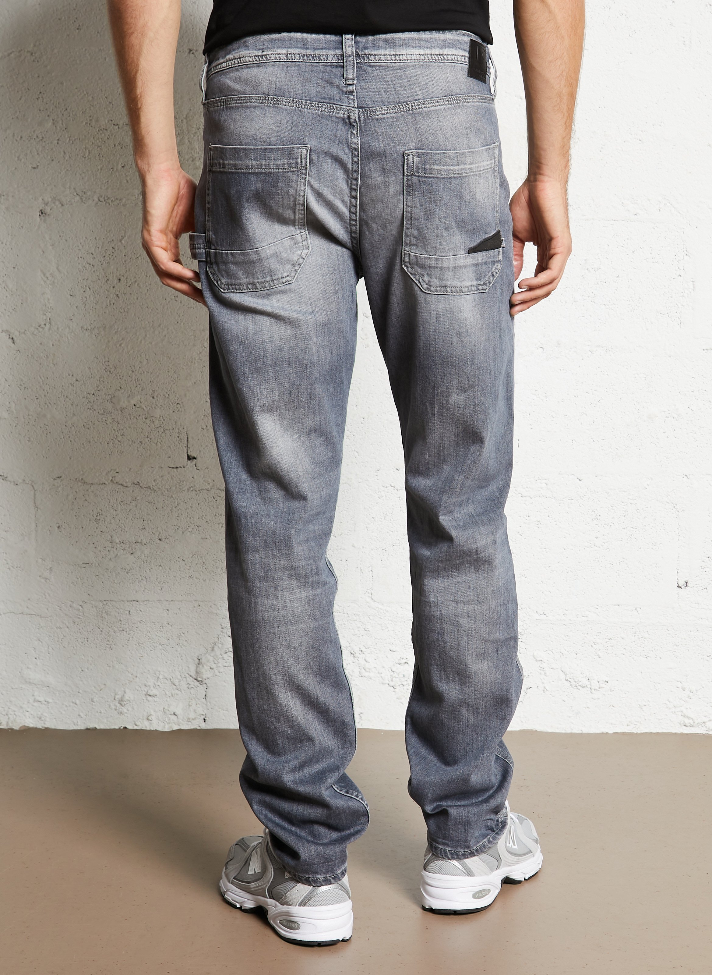 Jeans dritti sbiaditi LE TEMPS DES CERISES Grigio