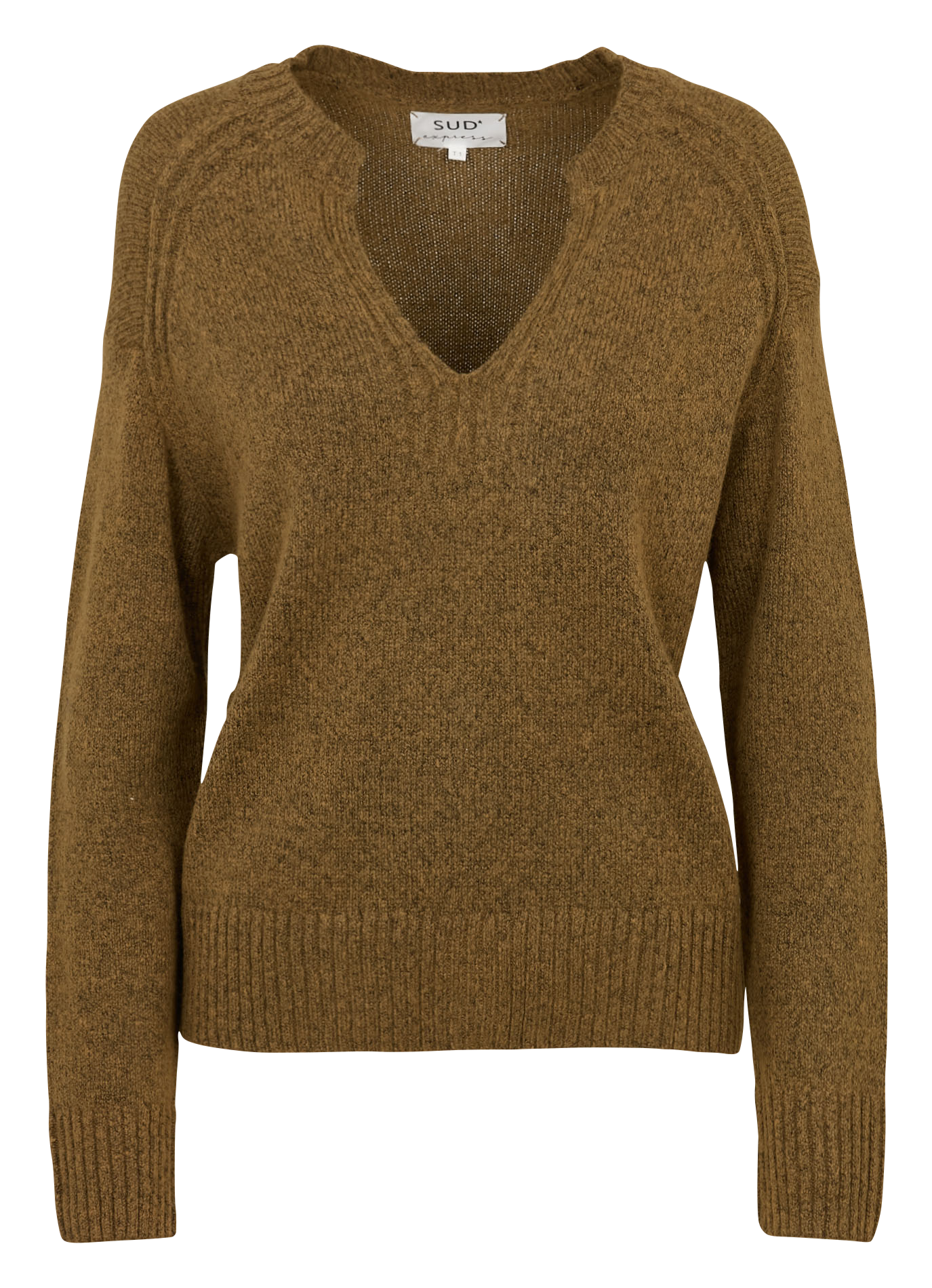 Henley-Pullover aus Baumwollmix SUD EXPRESS Grun