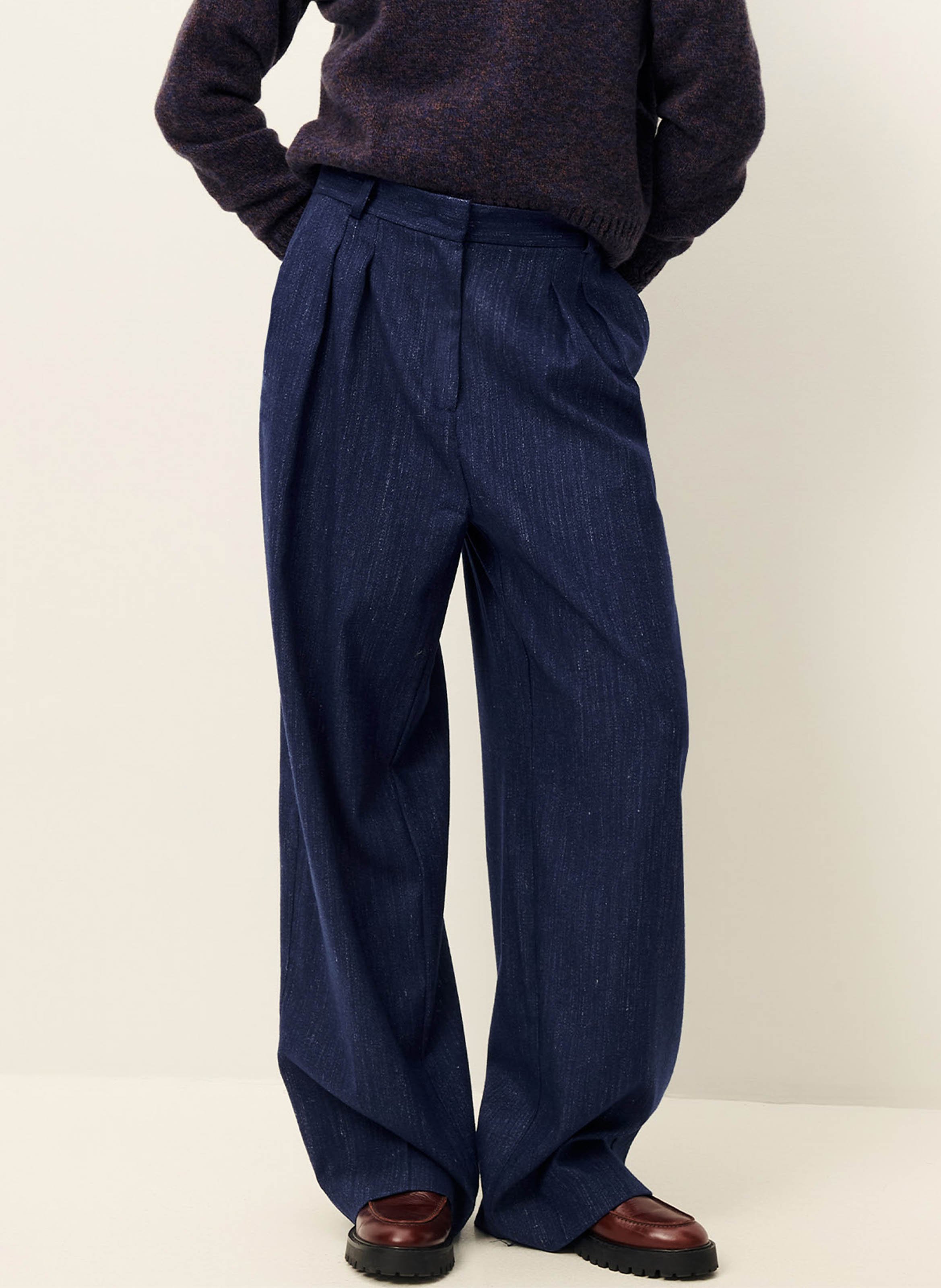 Pantalon droit taille haute uni SESSUN