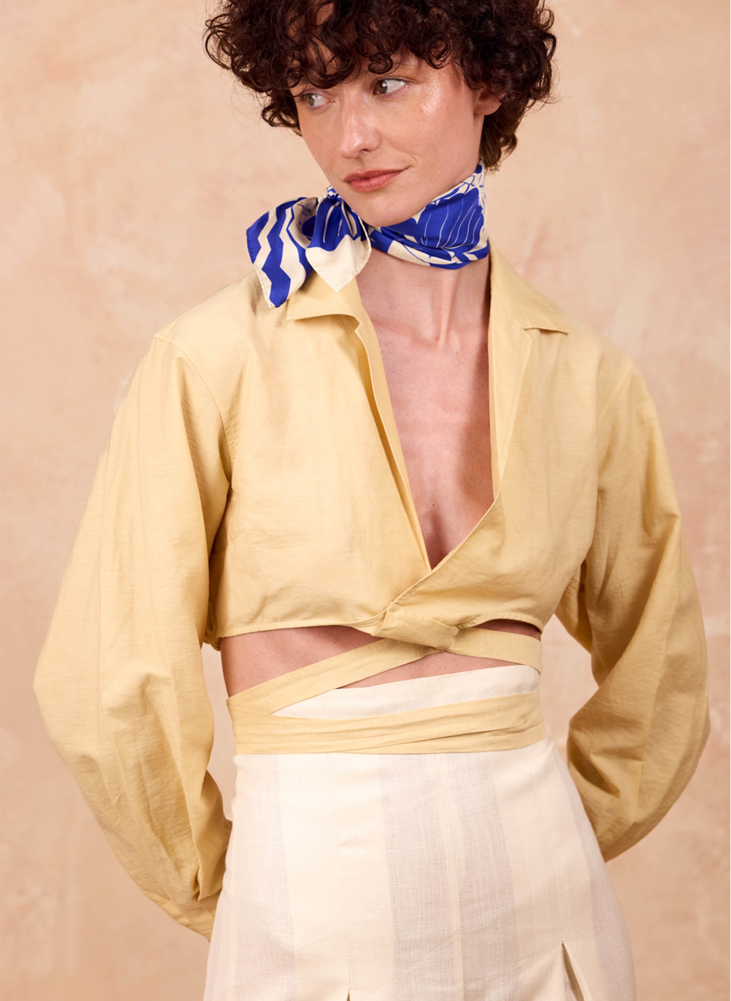 Floaty silk scarf PETITJEAN PARIS Blue