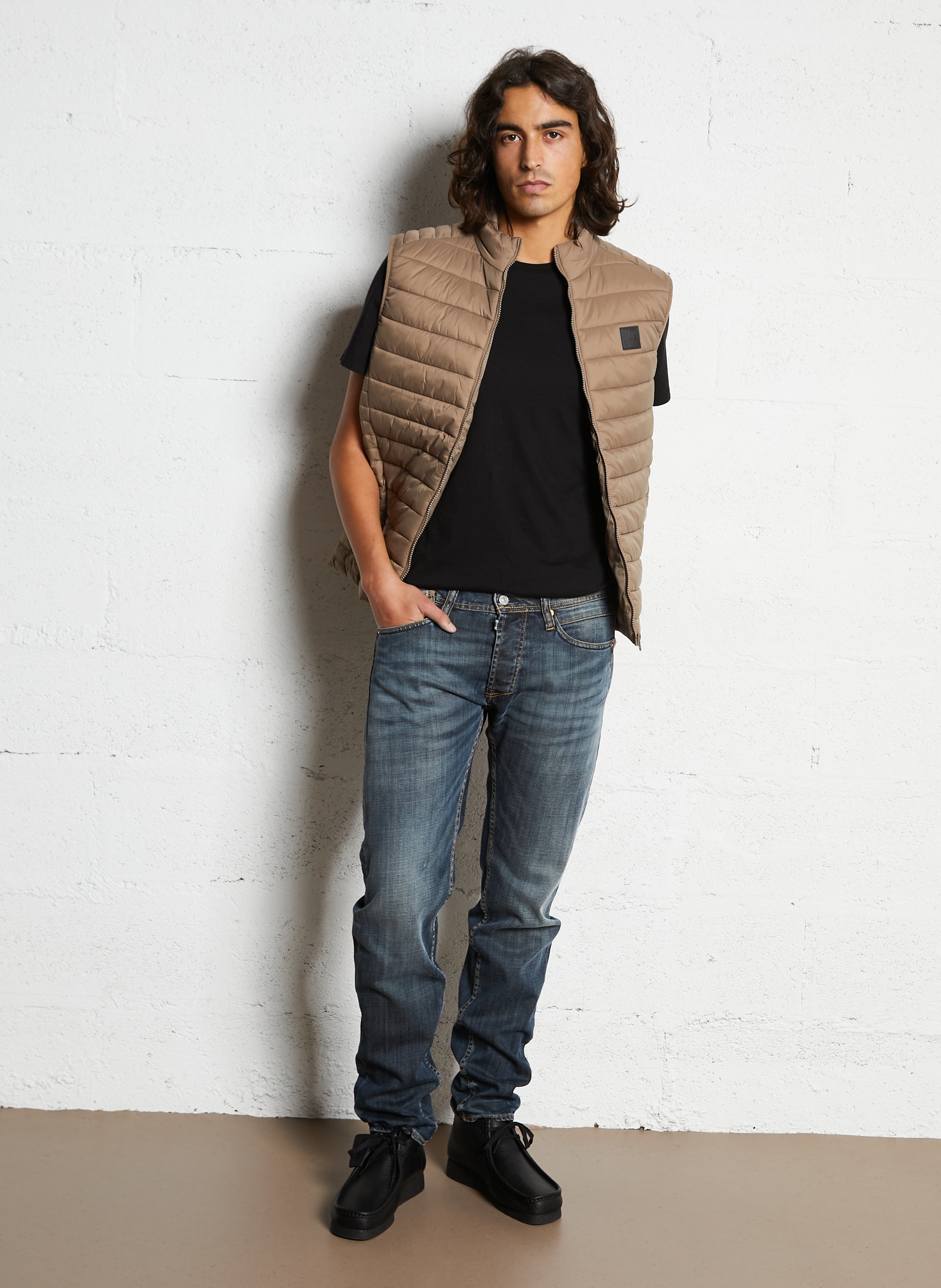 Fitted cotton blend jeans LE TEMPS DES CERISES Blue