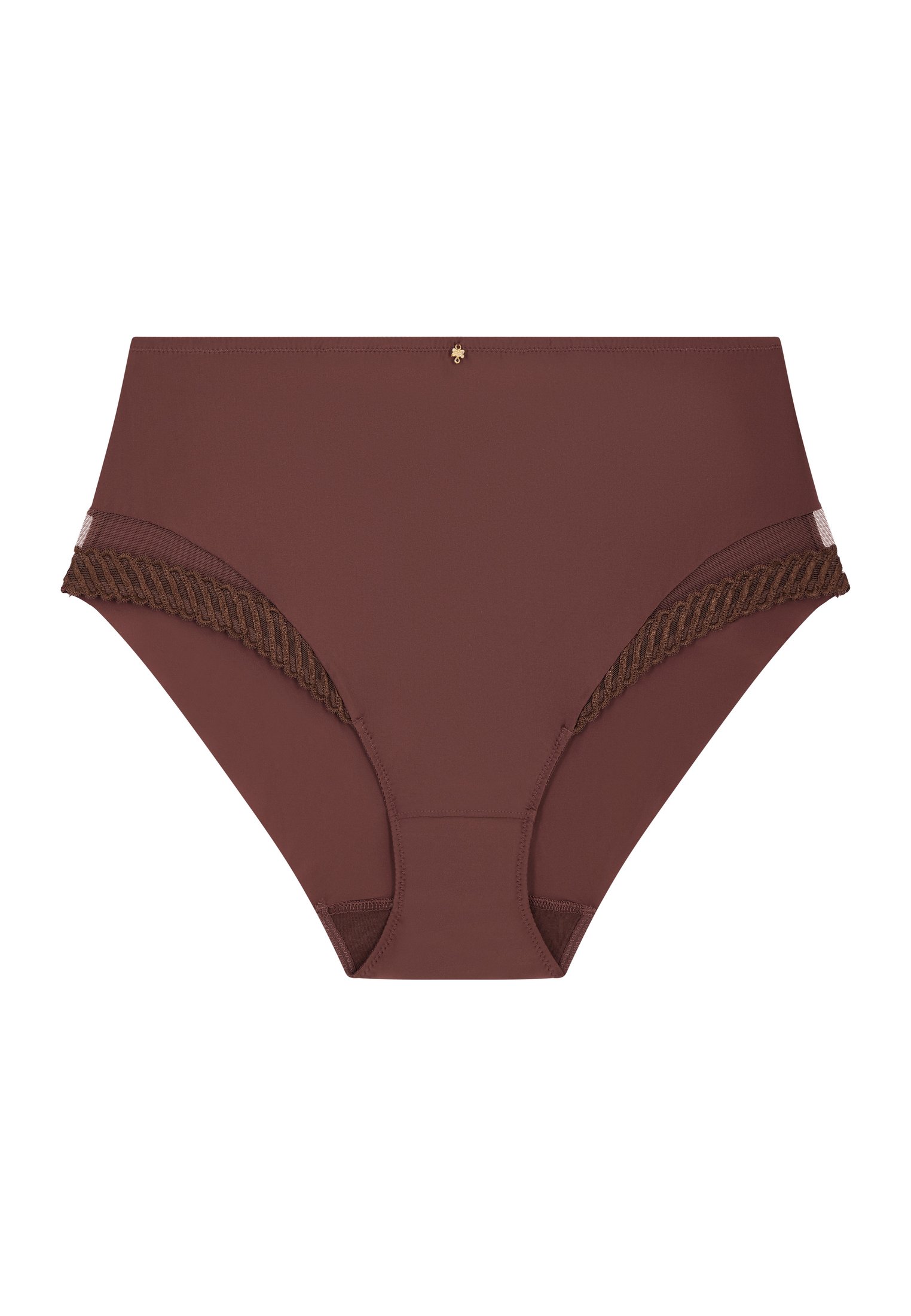 High-waisted lace panties AUBADE Brown