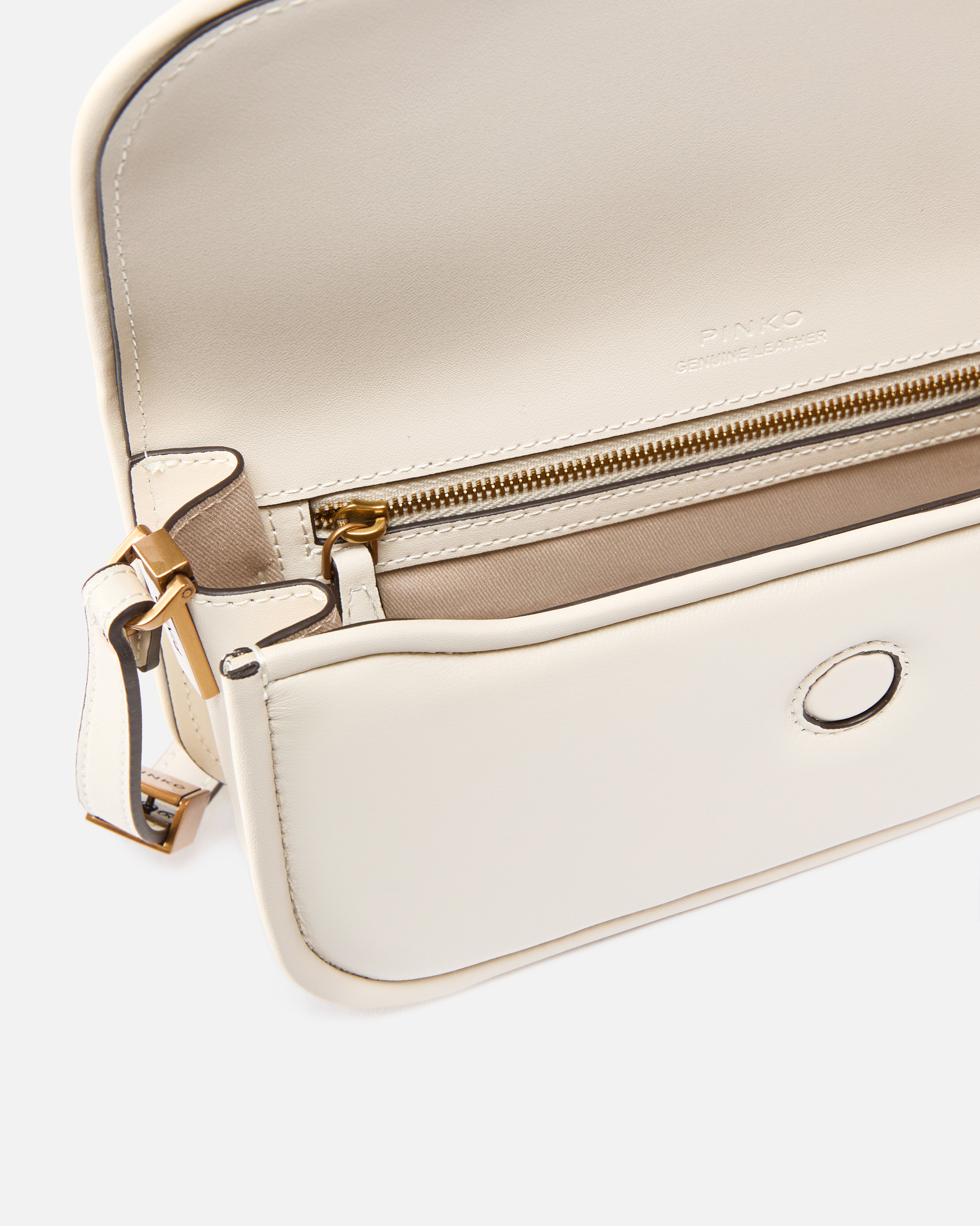 Small Love Bag Box shoulder bag in nappa leather PINKO White