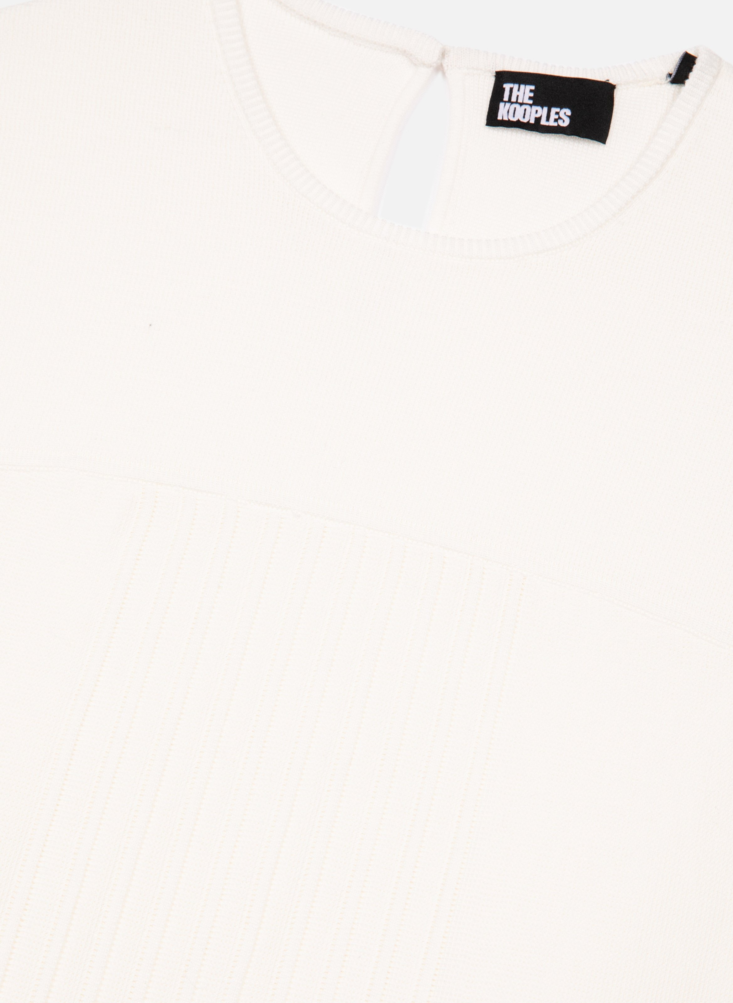 Short pleated knit dress THE KOOPLES Beige