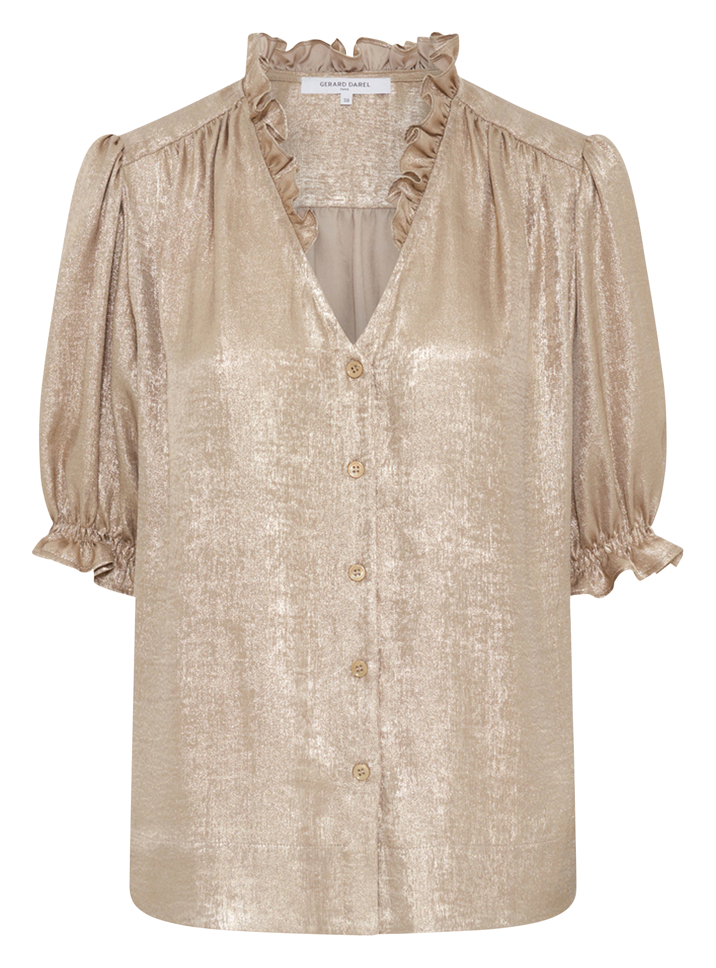 Locker geschnittene Bluse mit Volantkragen GERARD DAREL Golden
