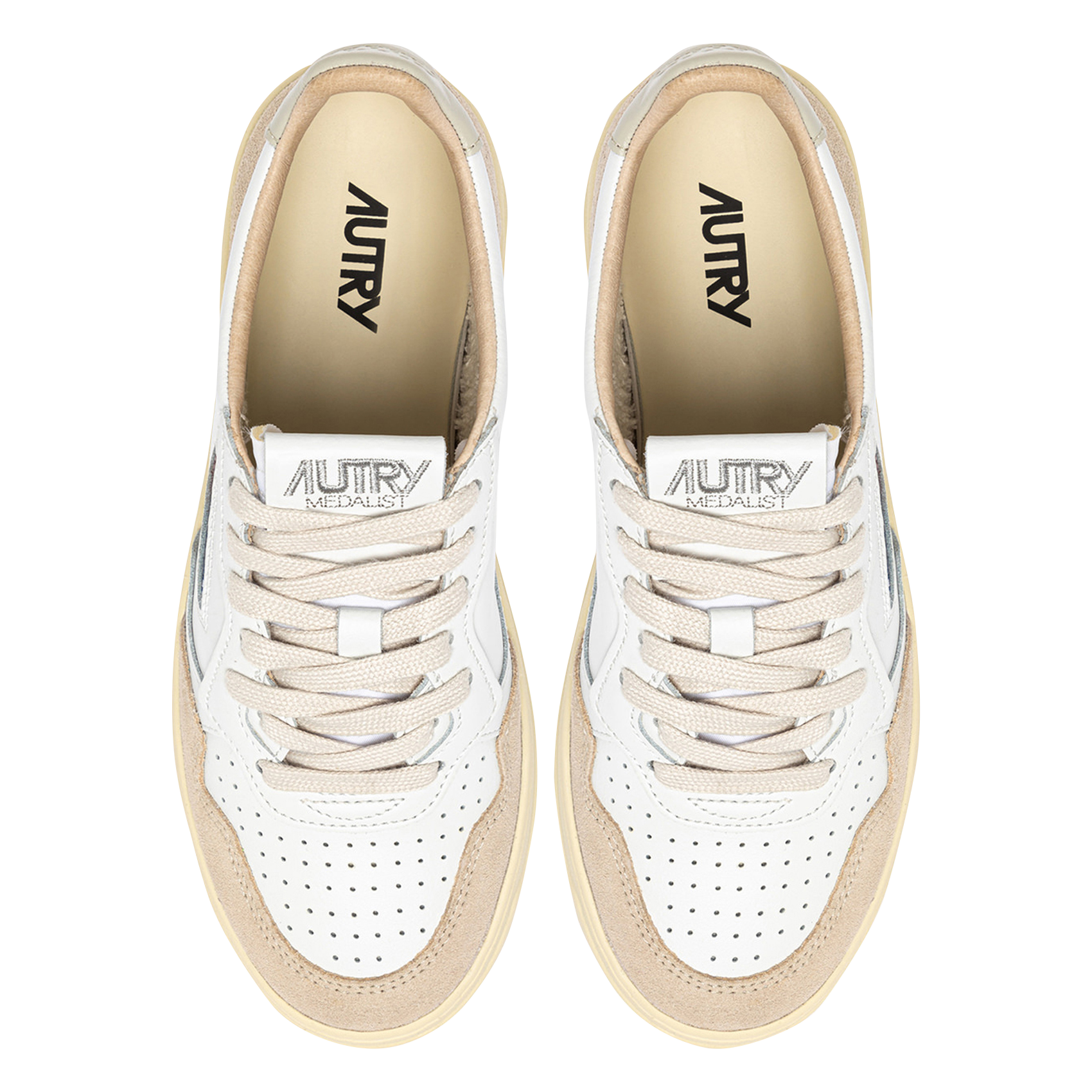 Baskets basses en cuir AUTRY Beige