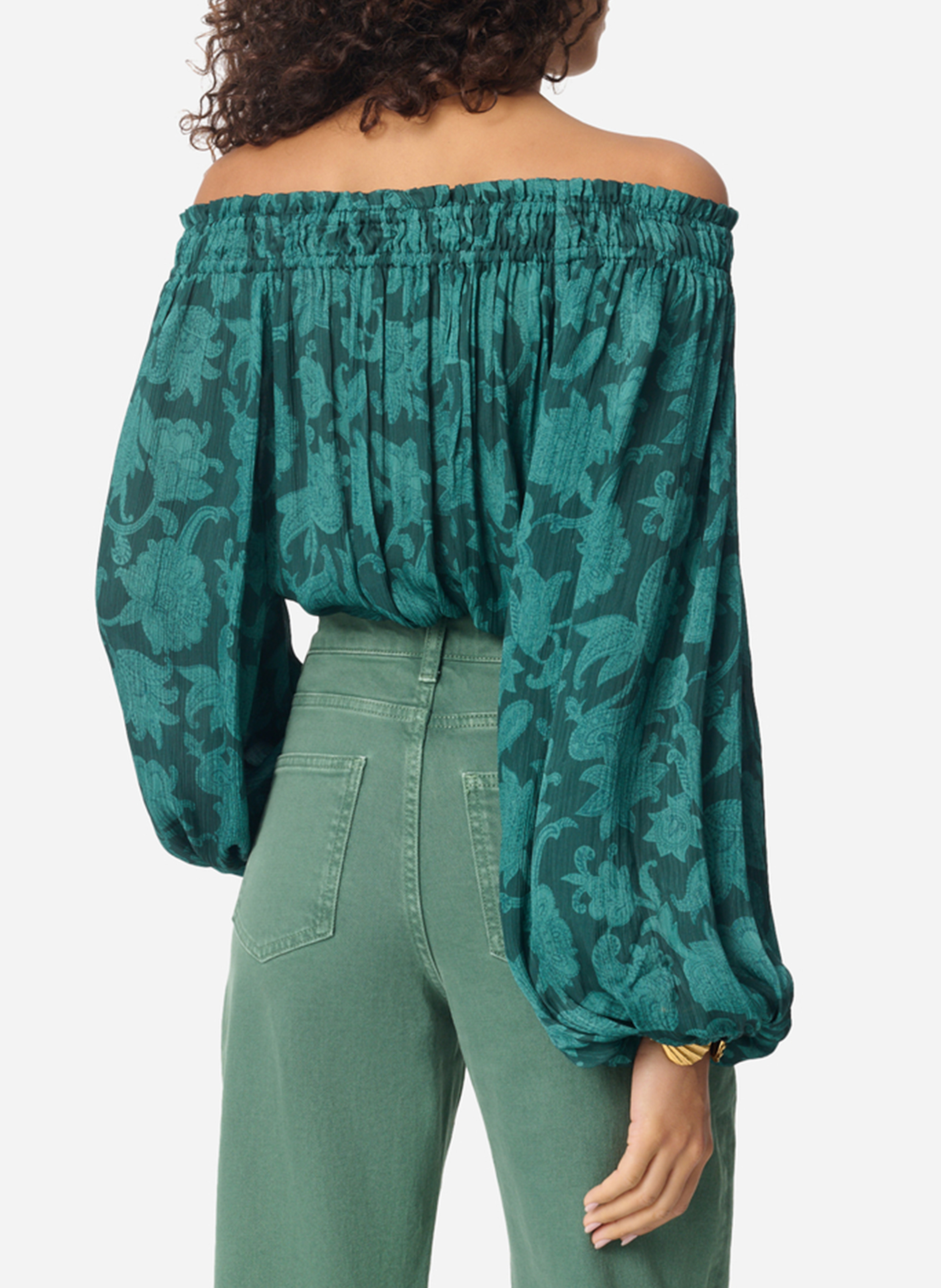 <p>Gerüschtes Top mit floralem Print</p> VANESSA BRUNO Grun