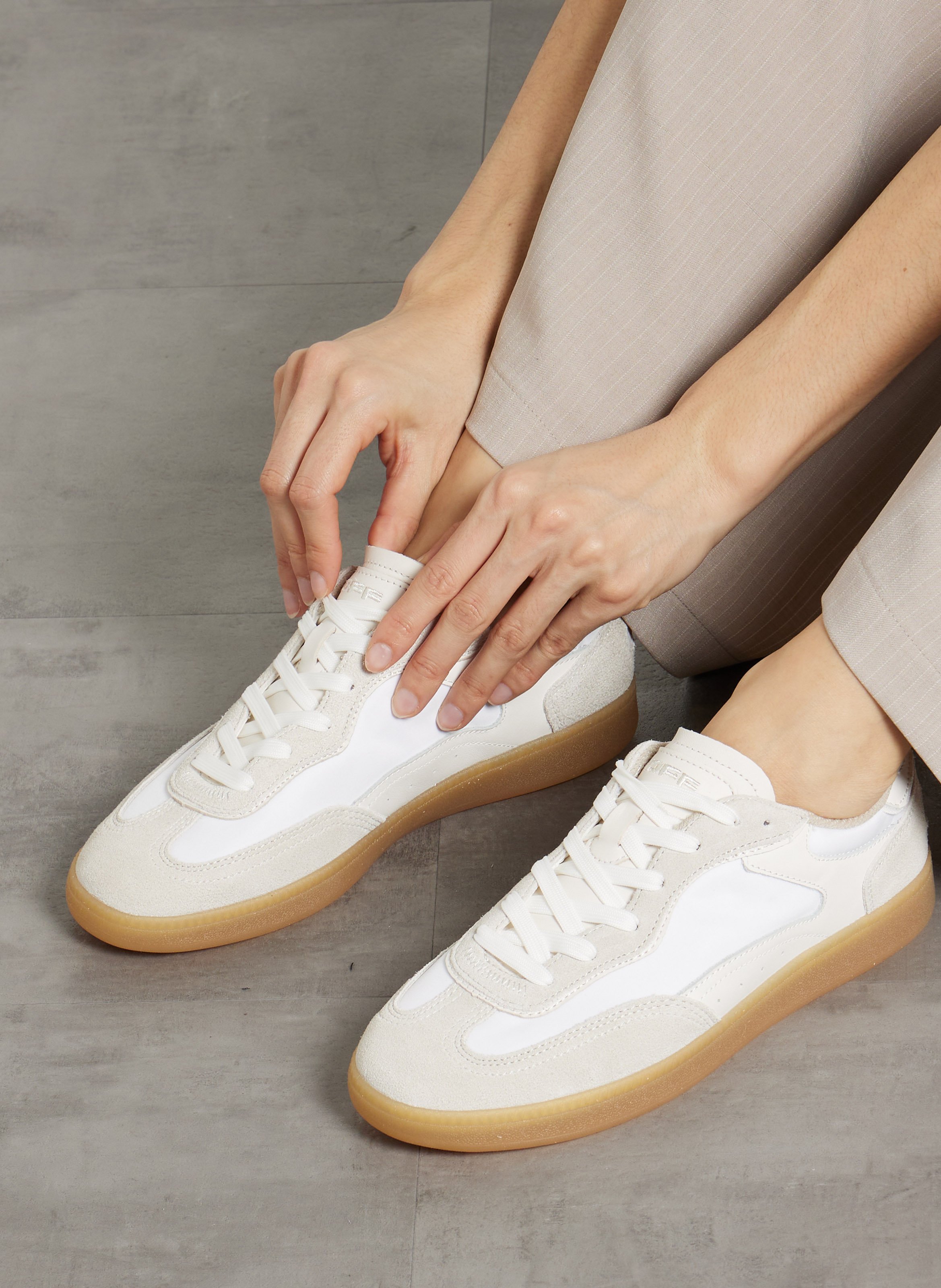 Niedrige Sneaker aus Leder-Mix HOFF Weiss