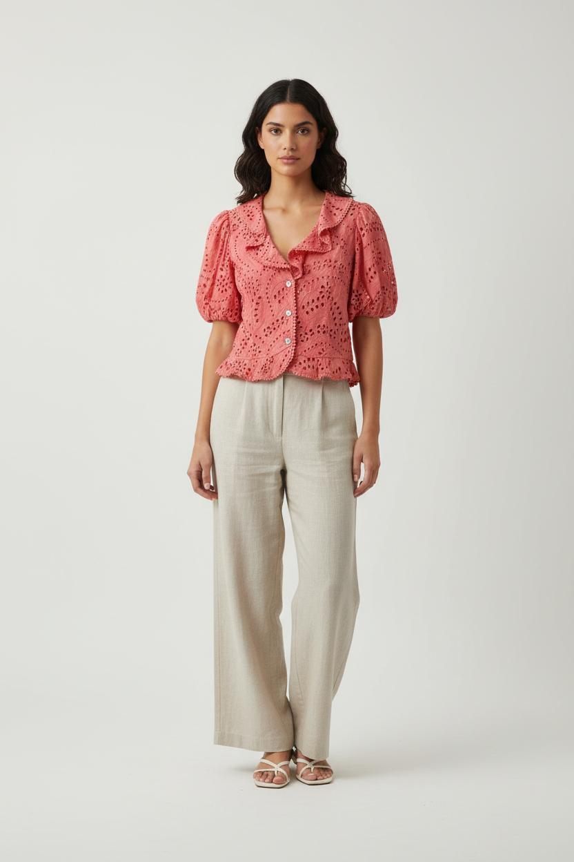 Blouse TARA JARMON - Seconde Main Rouge