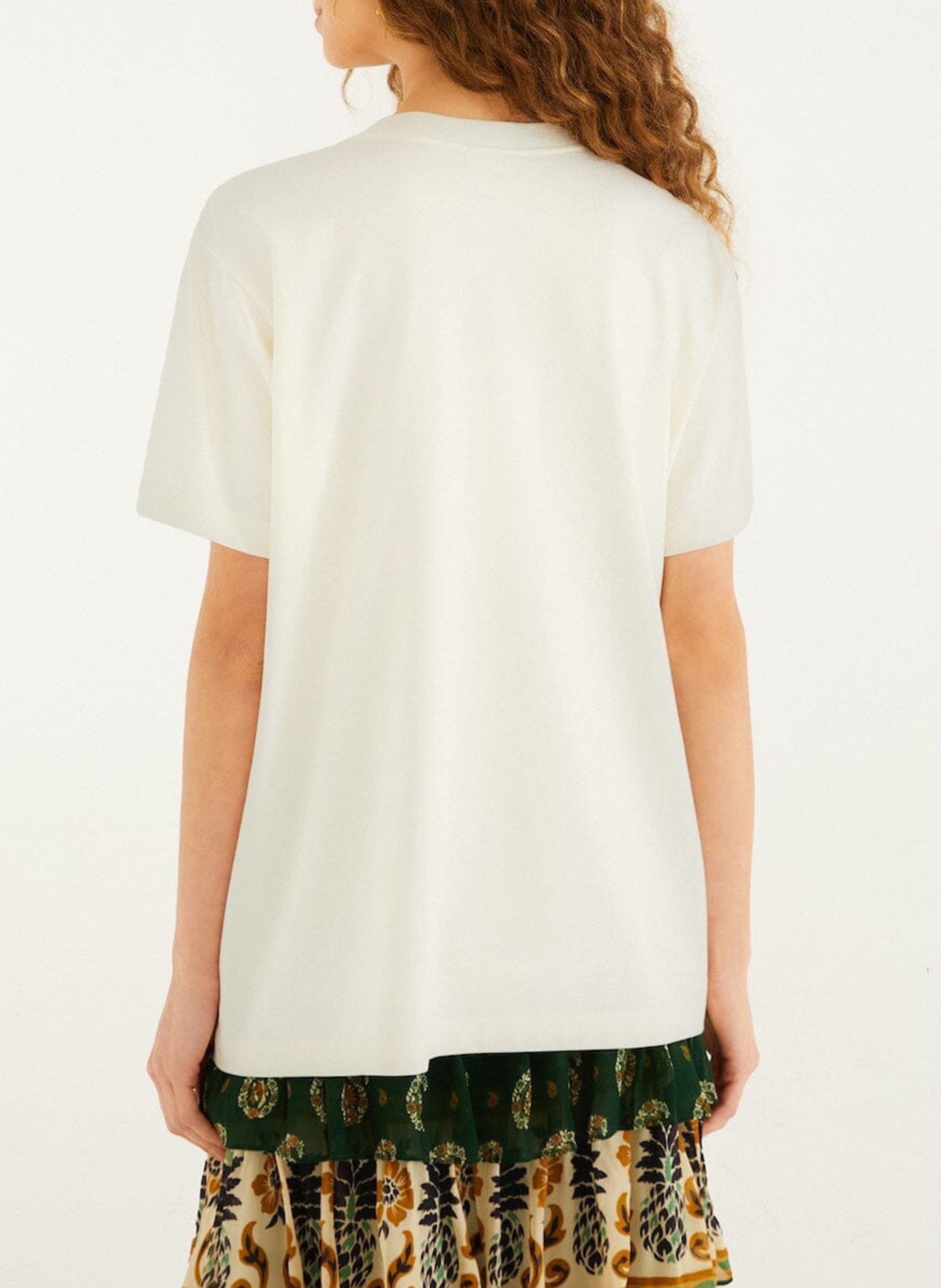 Oversized cotton T-shirt FARM RIO White