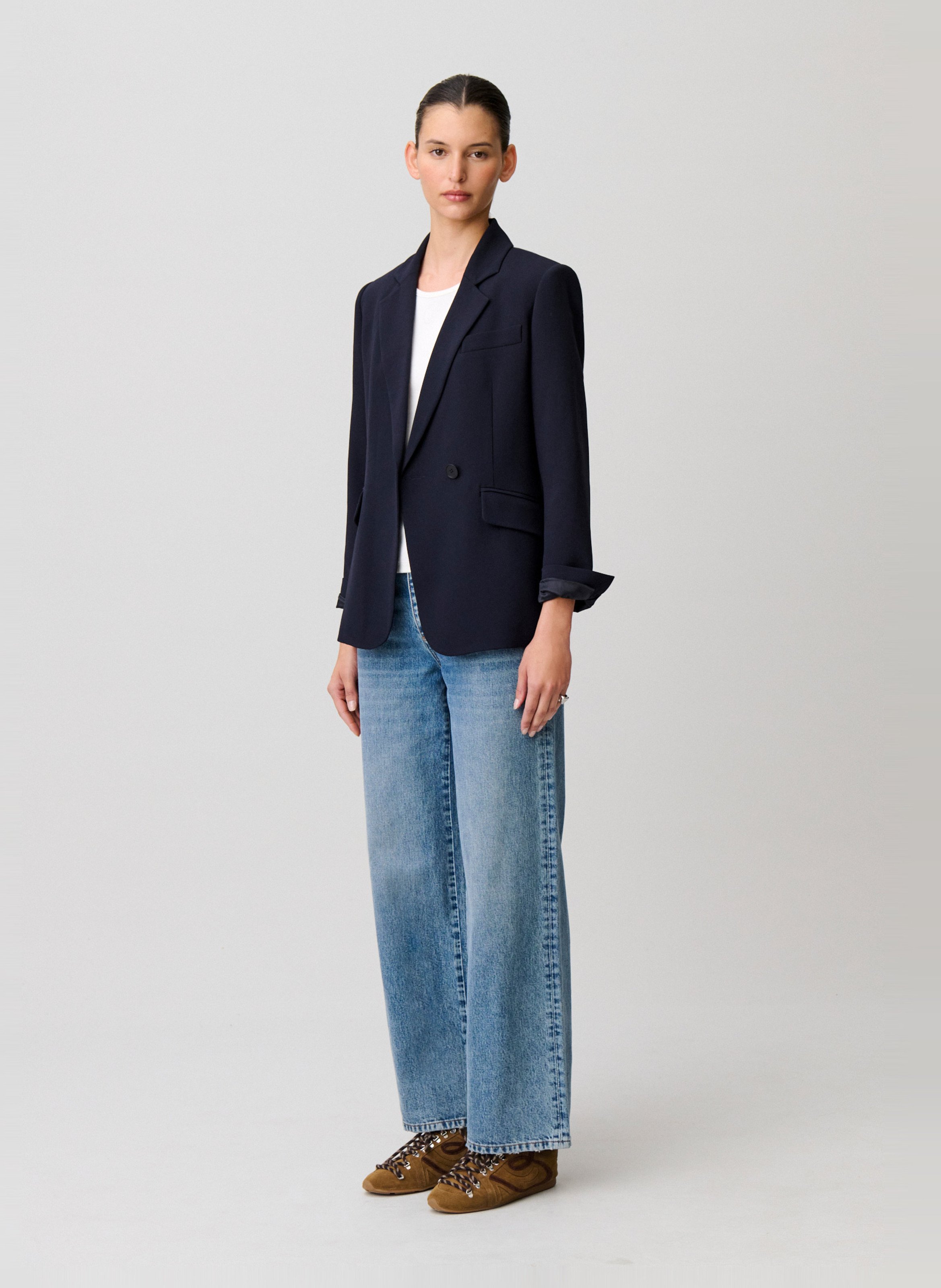 Veste tailleur droite CLAUDIE PIERLOT Bleu