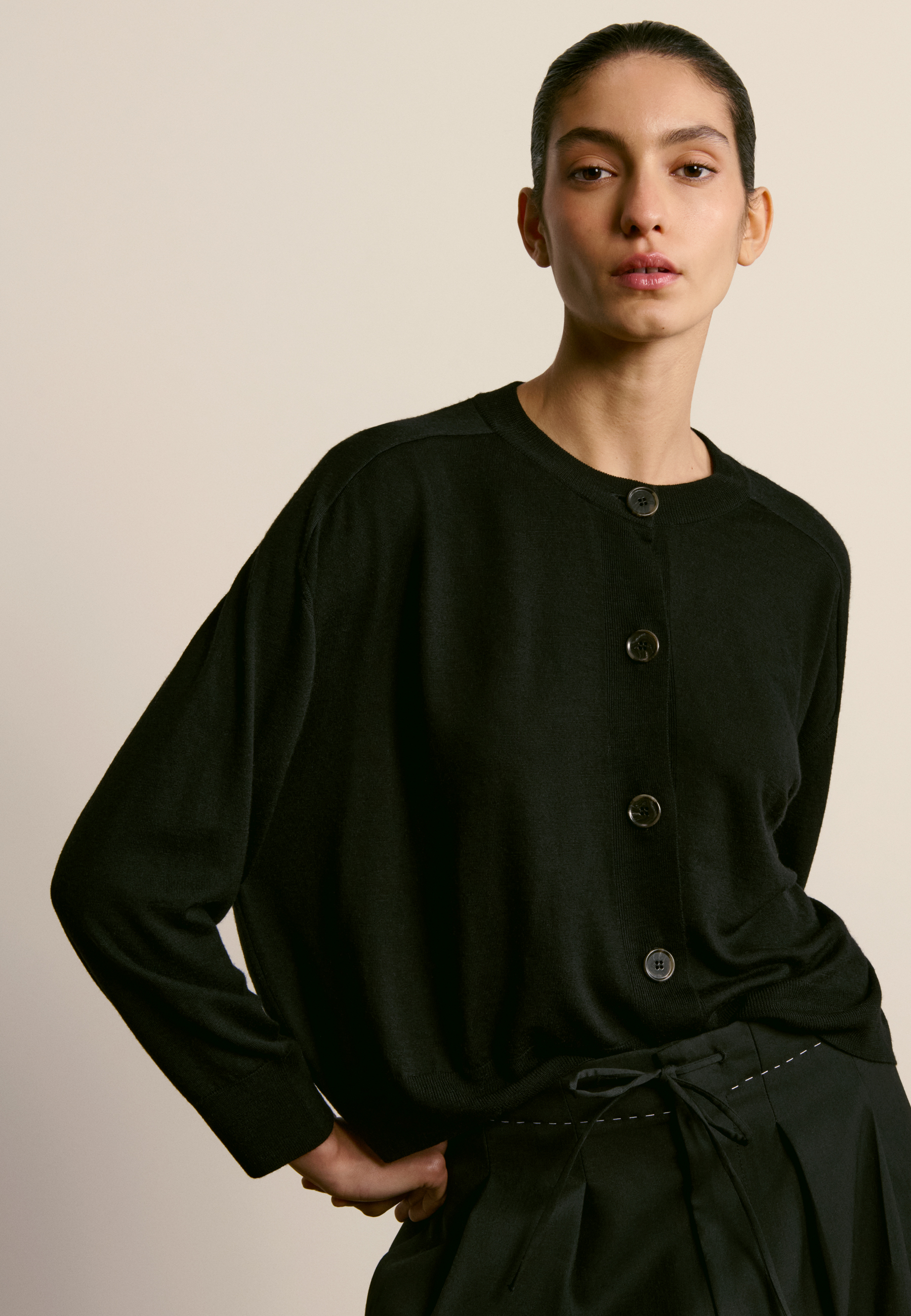 Merino wool cardigan MAISON MONTAGUT