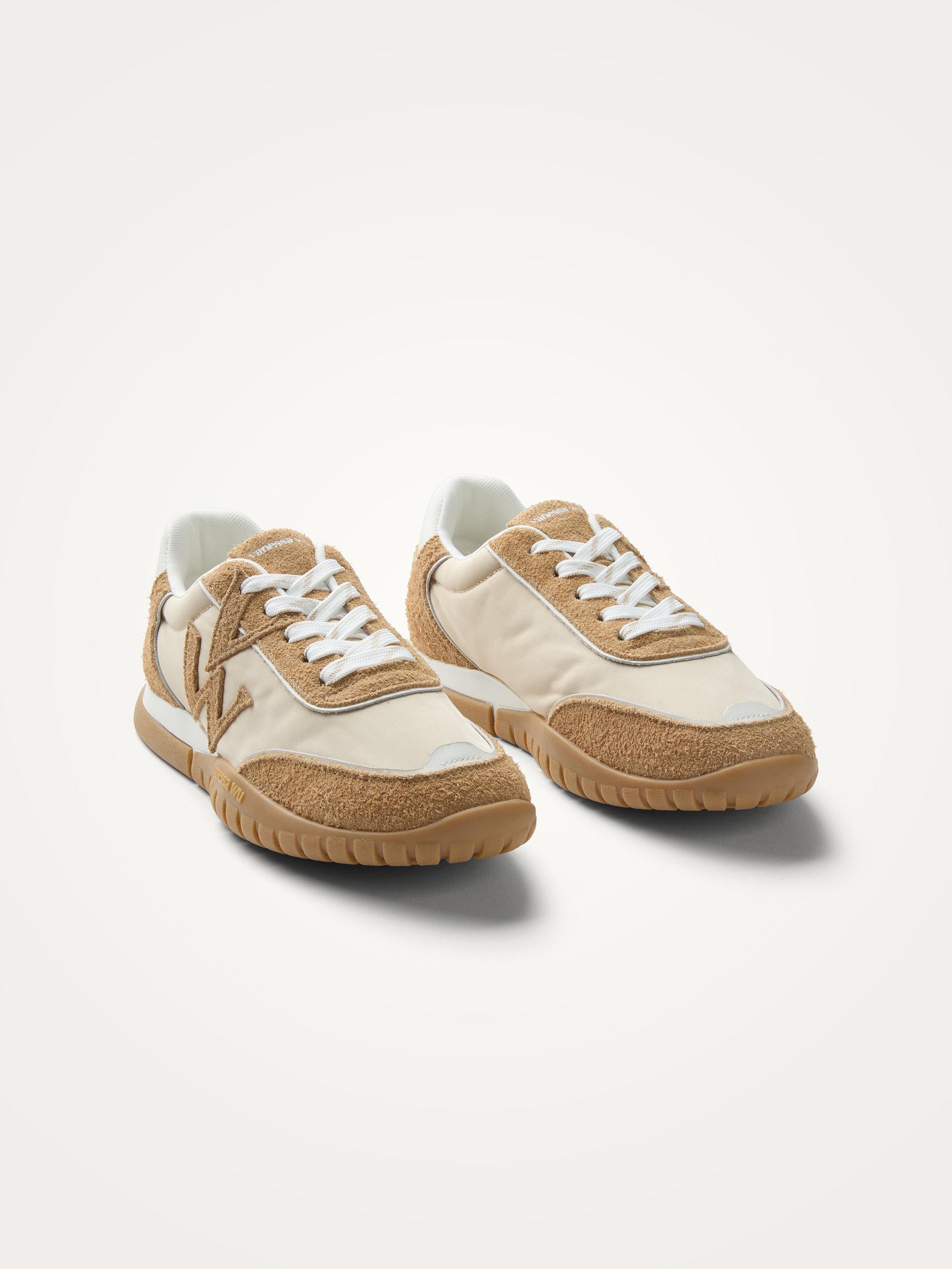 Sneakers with monogram on graphic sole VANESSA WU Beige